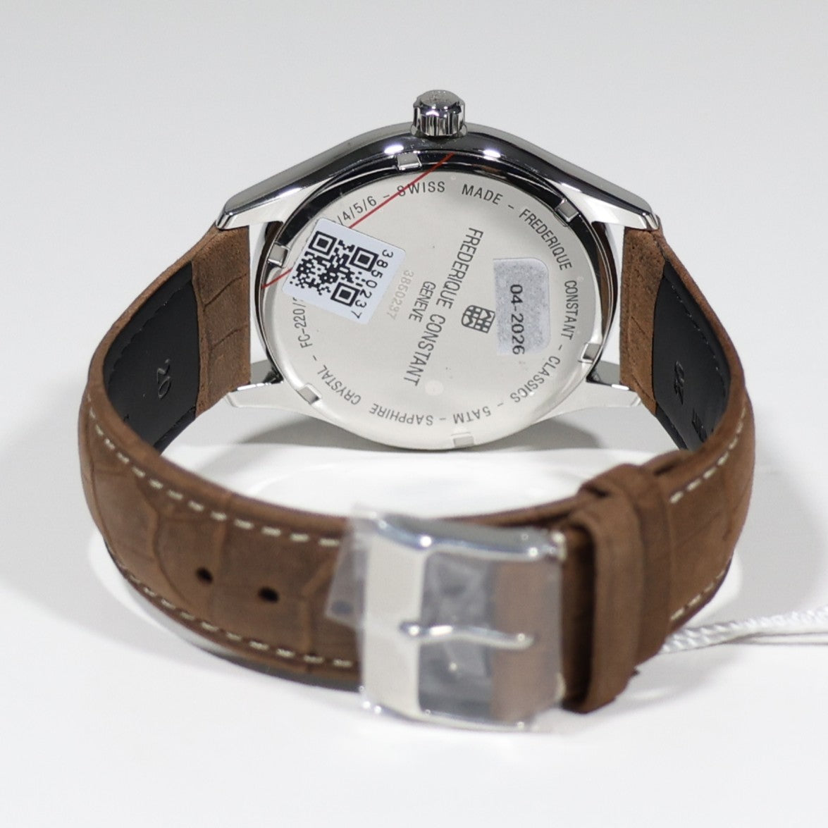 Frederique Constant Men's Gray Dial Brown Leather Strap Watch FC-220DGS5B6