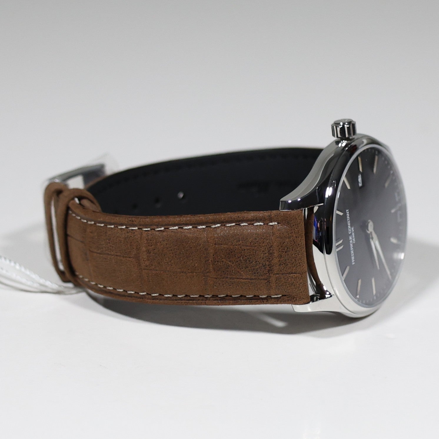 Frederique Constant Men's Gray Dial Brown Leather Strap Watch FC-220DGS5B6
