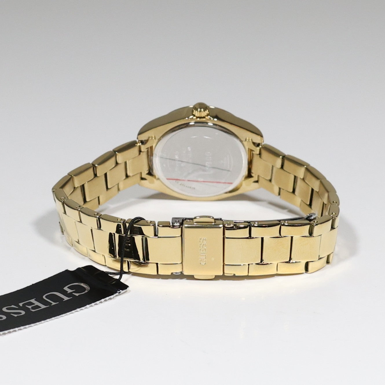 Guess Women's Green Dial Crystal Bezel Gold Tone Stainless Steel Watch GW0841L5