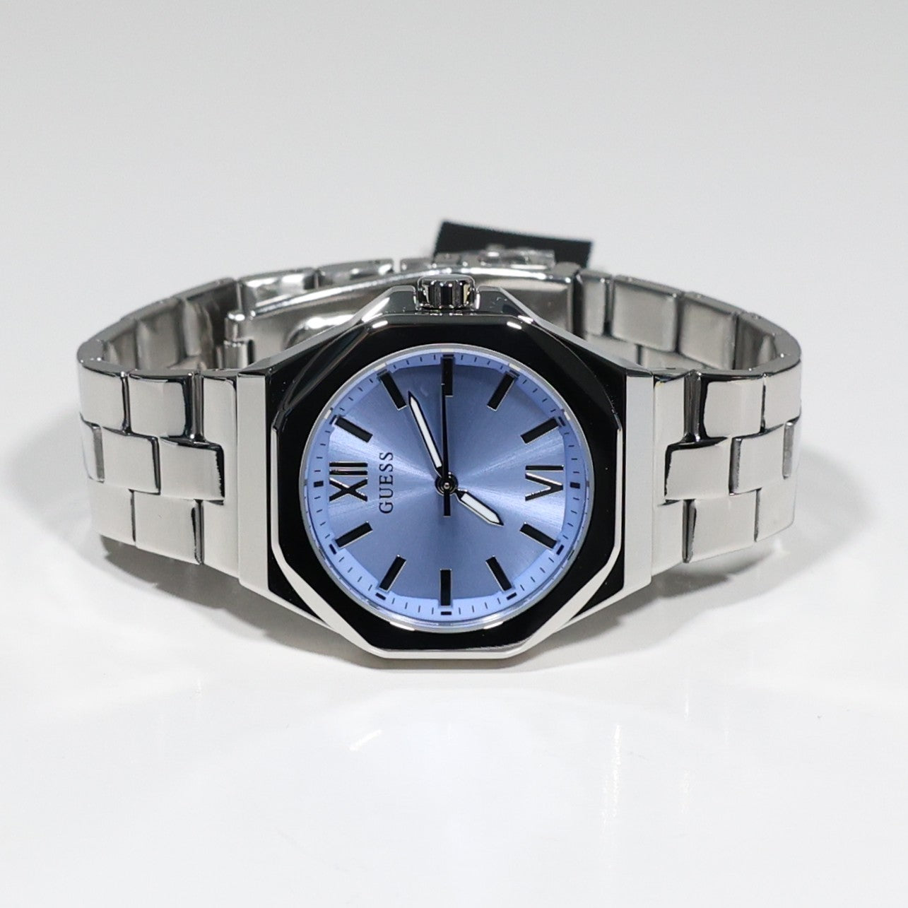 Guess Women's Empress Blue Dial Stainless Steel Quartz Watch GW0873L1