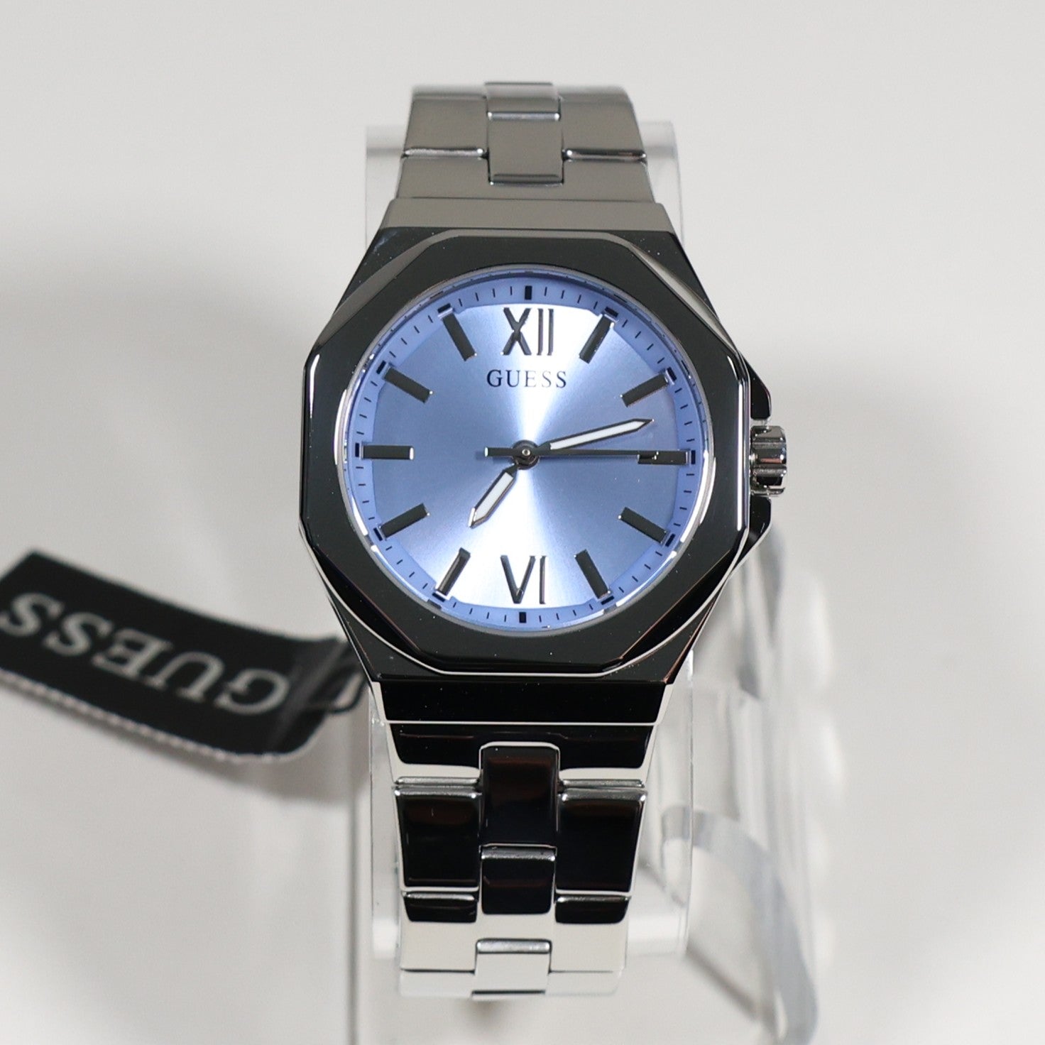 Guess Women's Empress Blue Dial Stainless Steel Quartz Watch GW0873L1