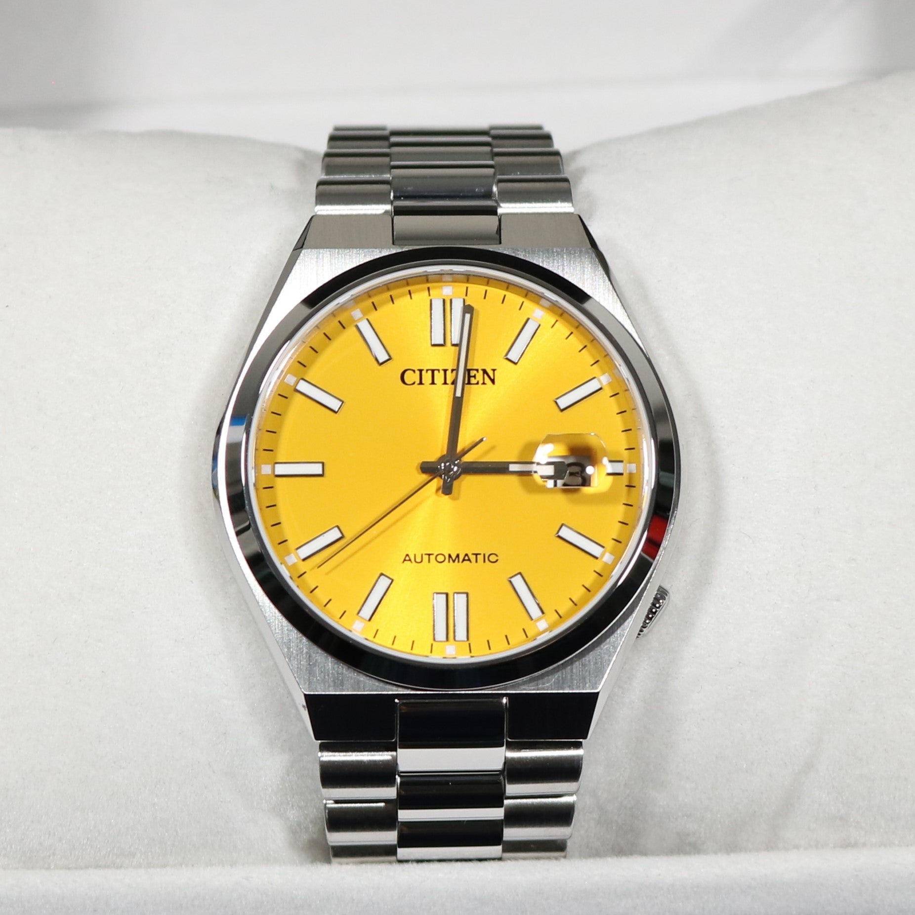 Citizen Tsuyosa Automatic Men's Stainless Steel Yellow Dial Watch NJ0150-81Z 2
