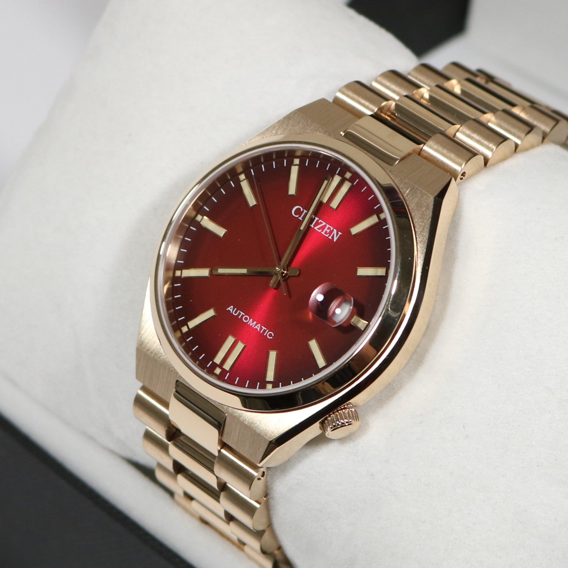 Citizen Tsuyosa Automatic Gold Tone Steel Red Dial Watch NJ0153-82X 3