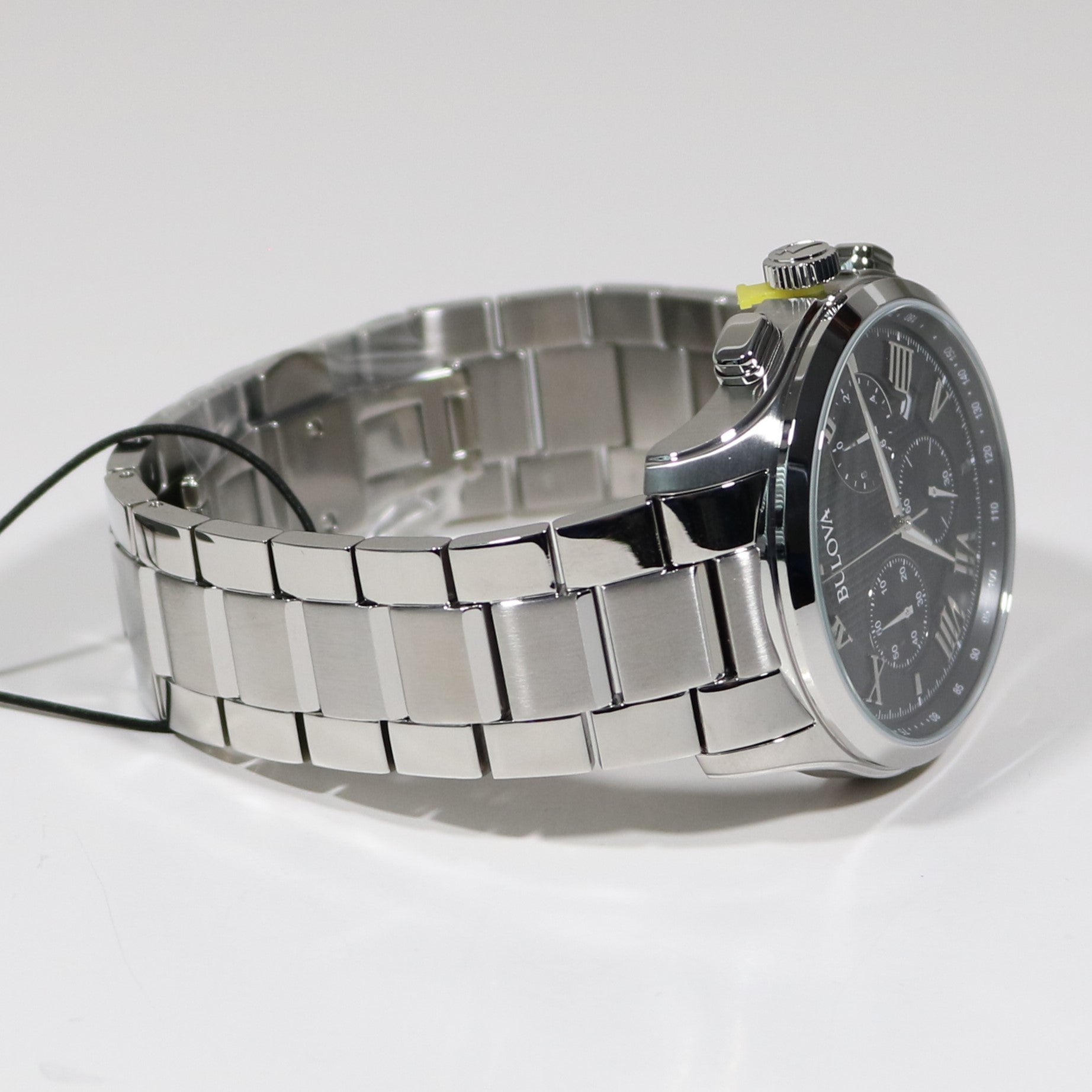 Bulova Wilton Classic Stainless Steel Chronograph Black Dial Men's Watch 96B288