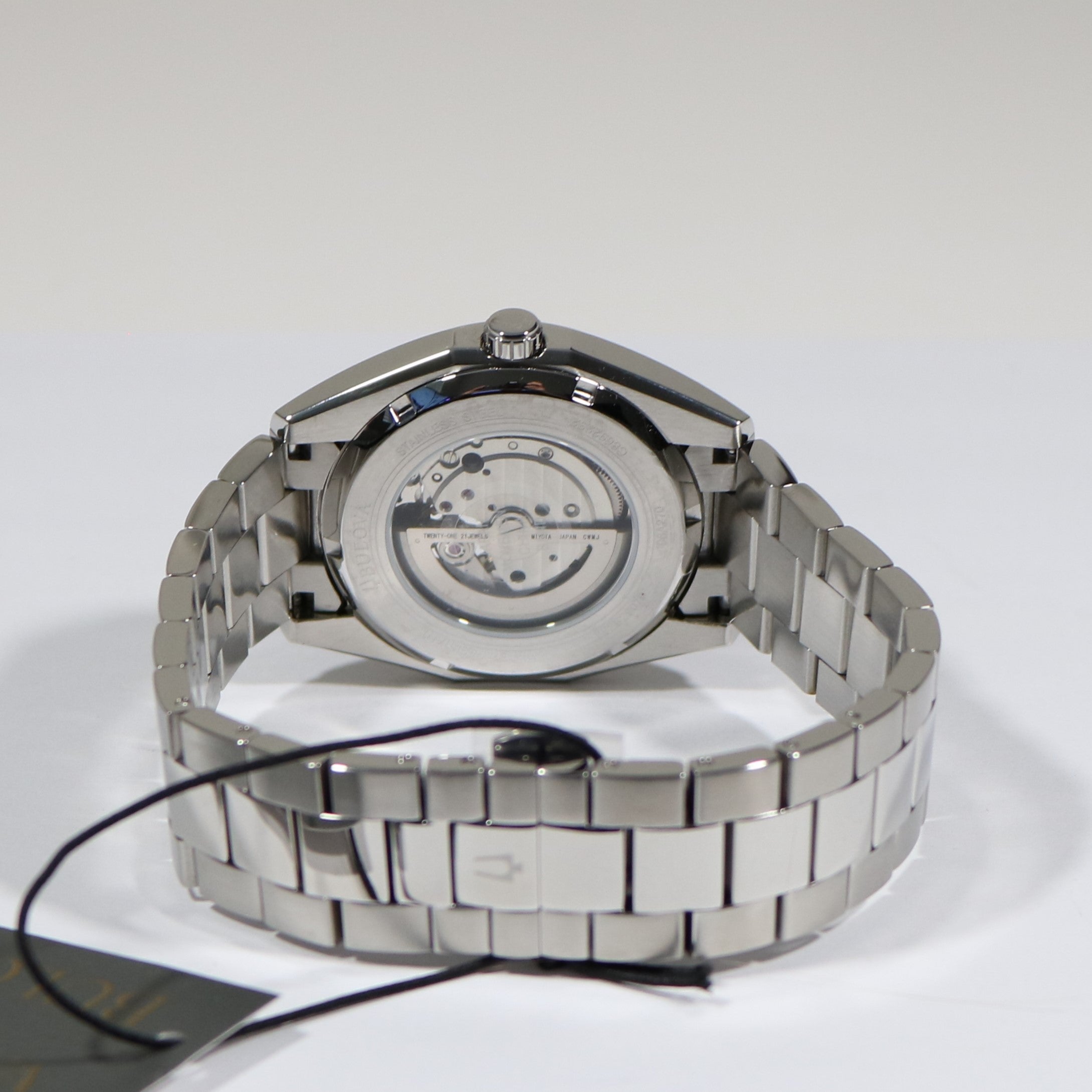 Bulova Surveyor Stainless Steel Black Dial Automatic Men's Watch 96A270