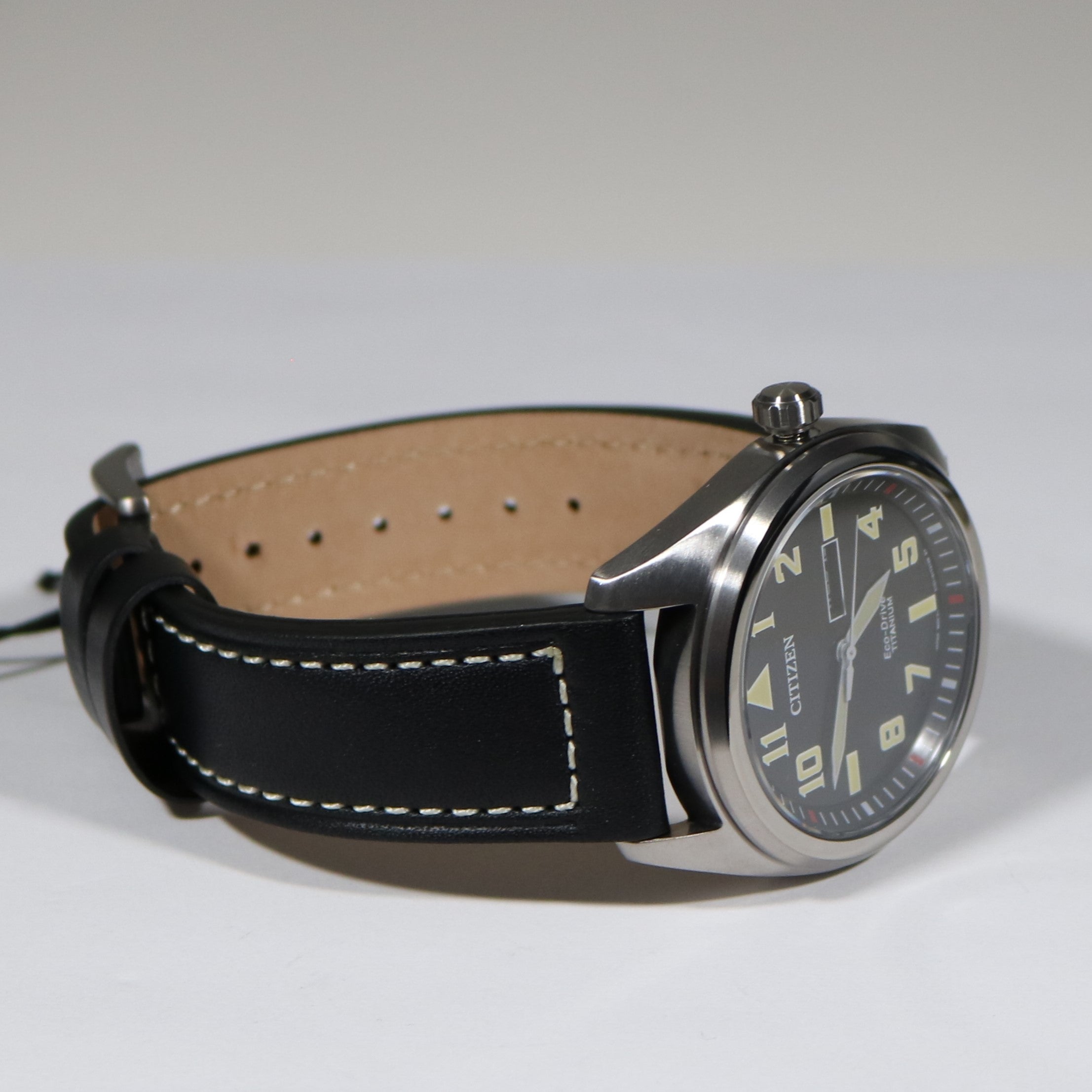 Citizen Eco-Drive Super Titanium Black Dial Garrison Men's Watch BM8560-29EE