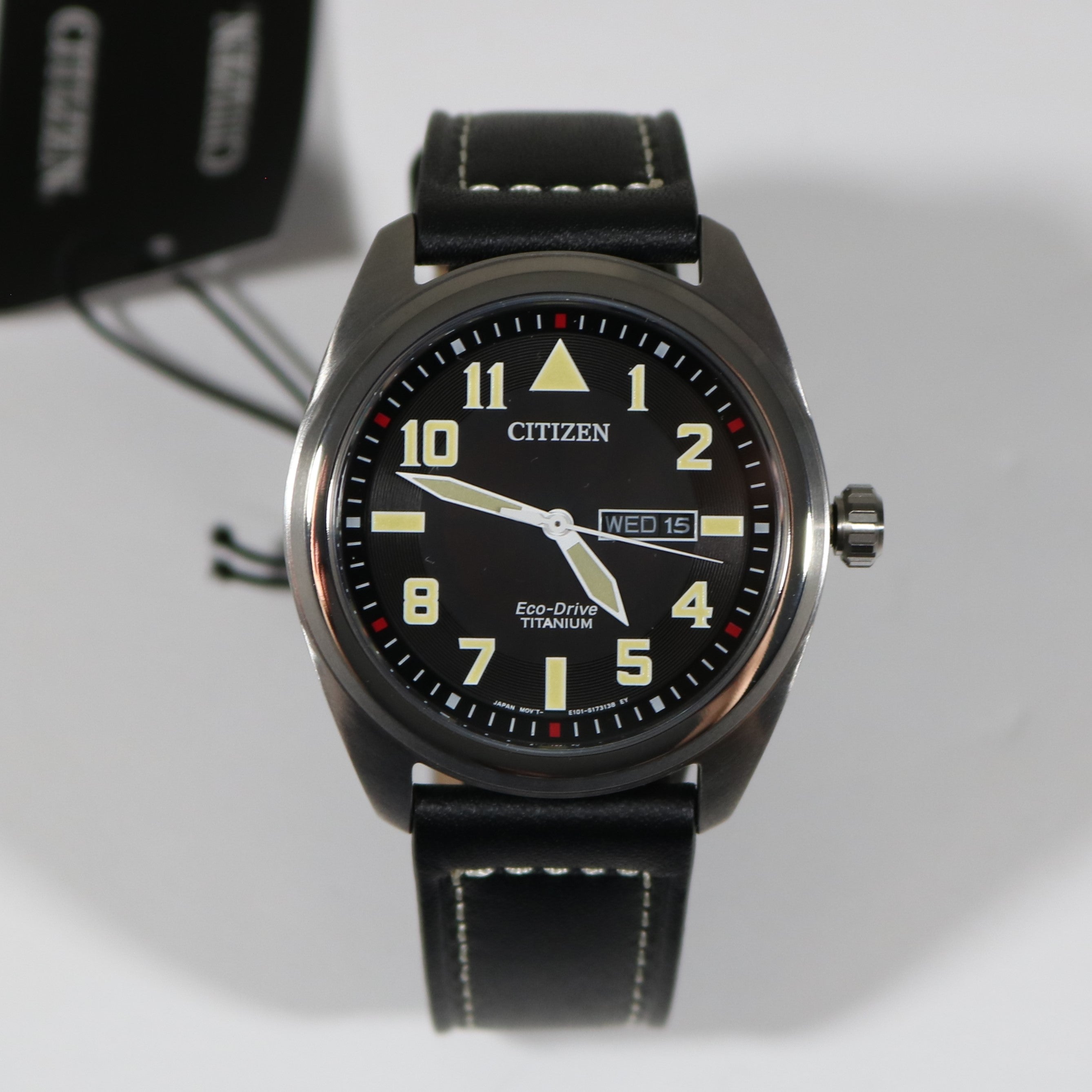 Citizen Eco-Drive Super Titanium Black Dial Garrison Men's Watch BM8560-29EE