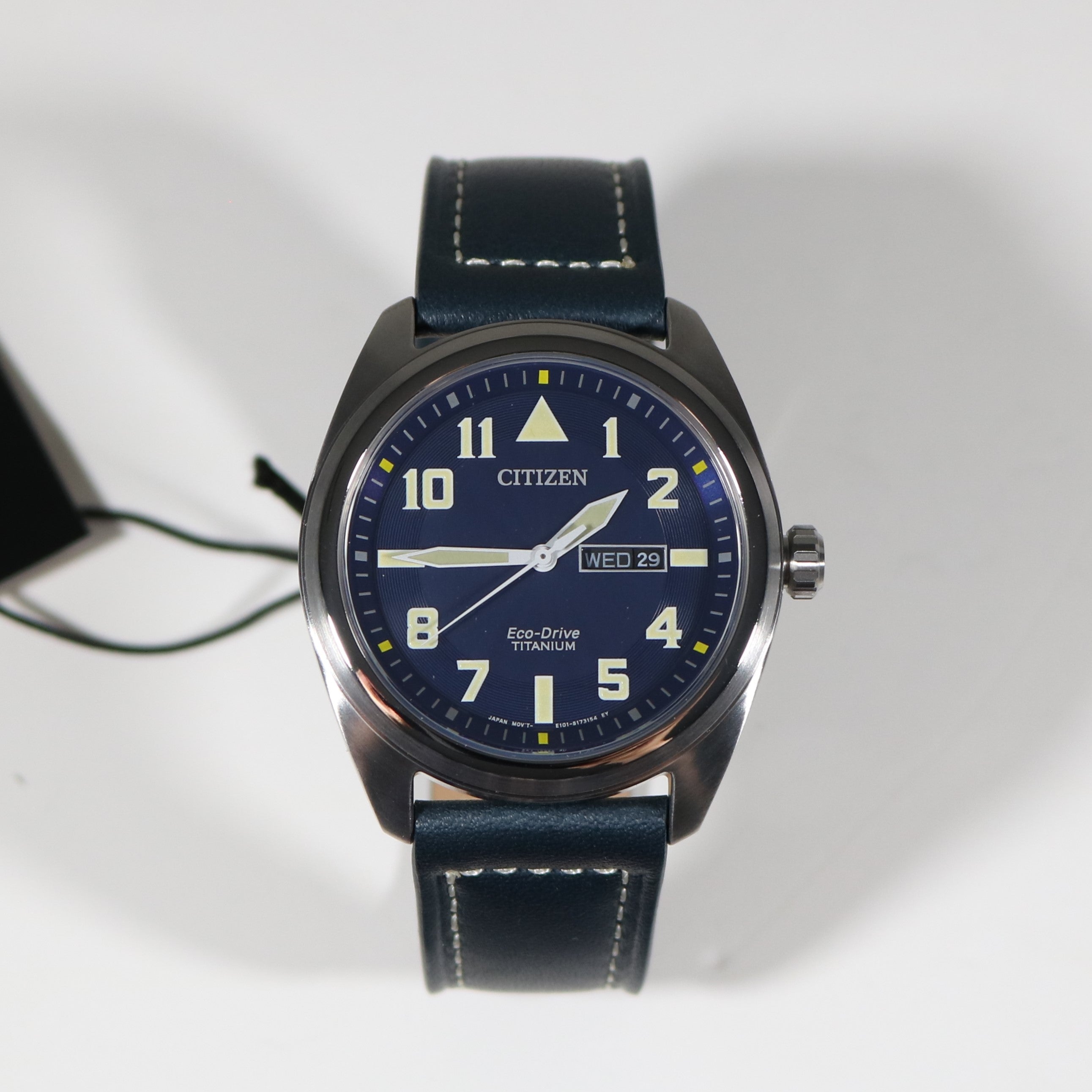 Citizen Eco-Drive Super Titanium Blue Dial Garrison Men's Watch BM8560-45L