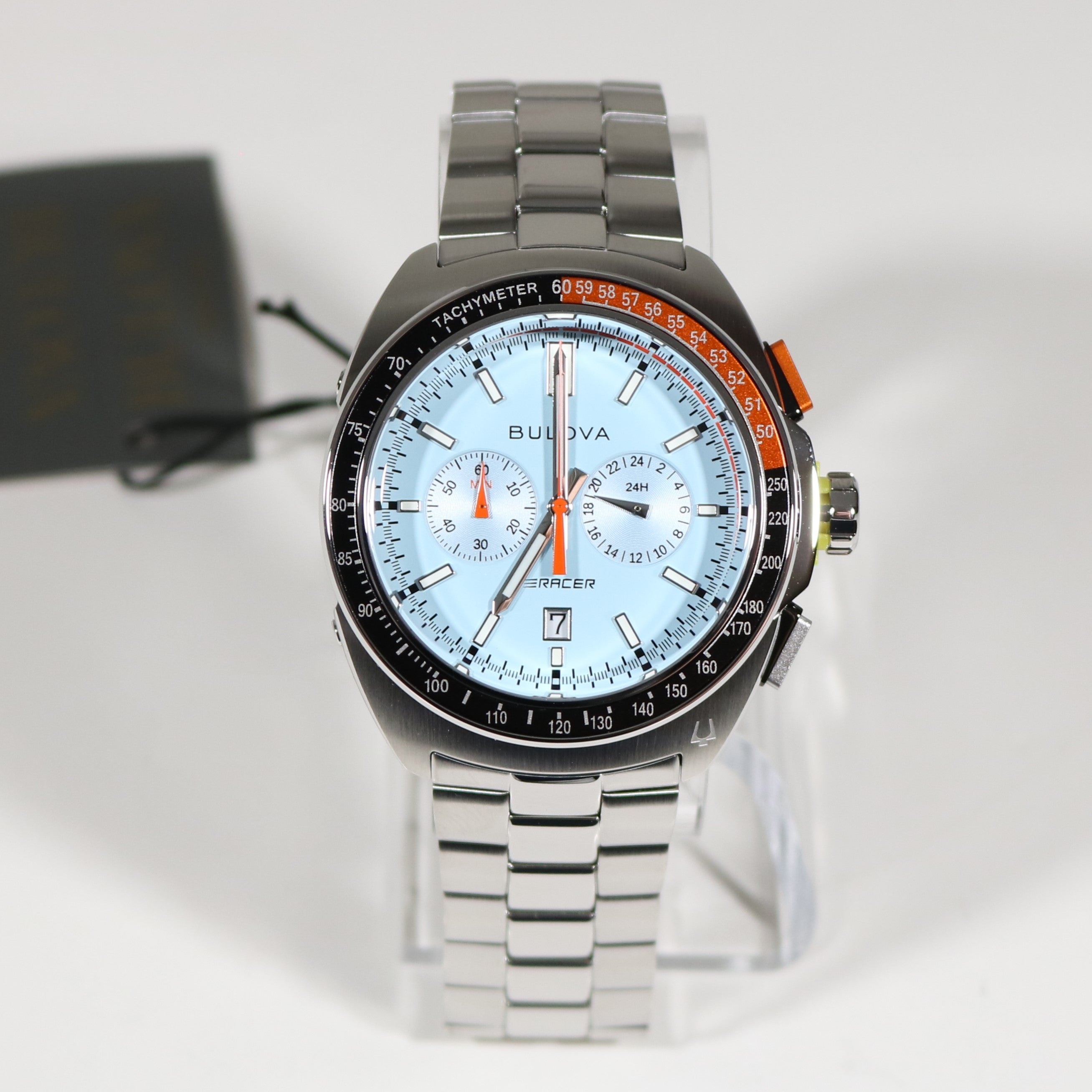 Bulova Racer Men's Chronograph Stainless Steel Blue Dial Watch 98B432