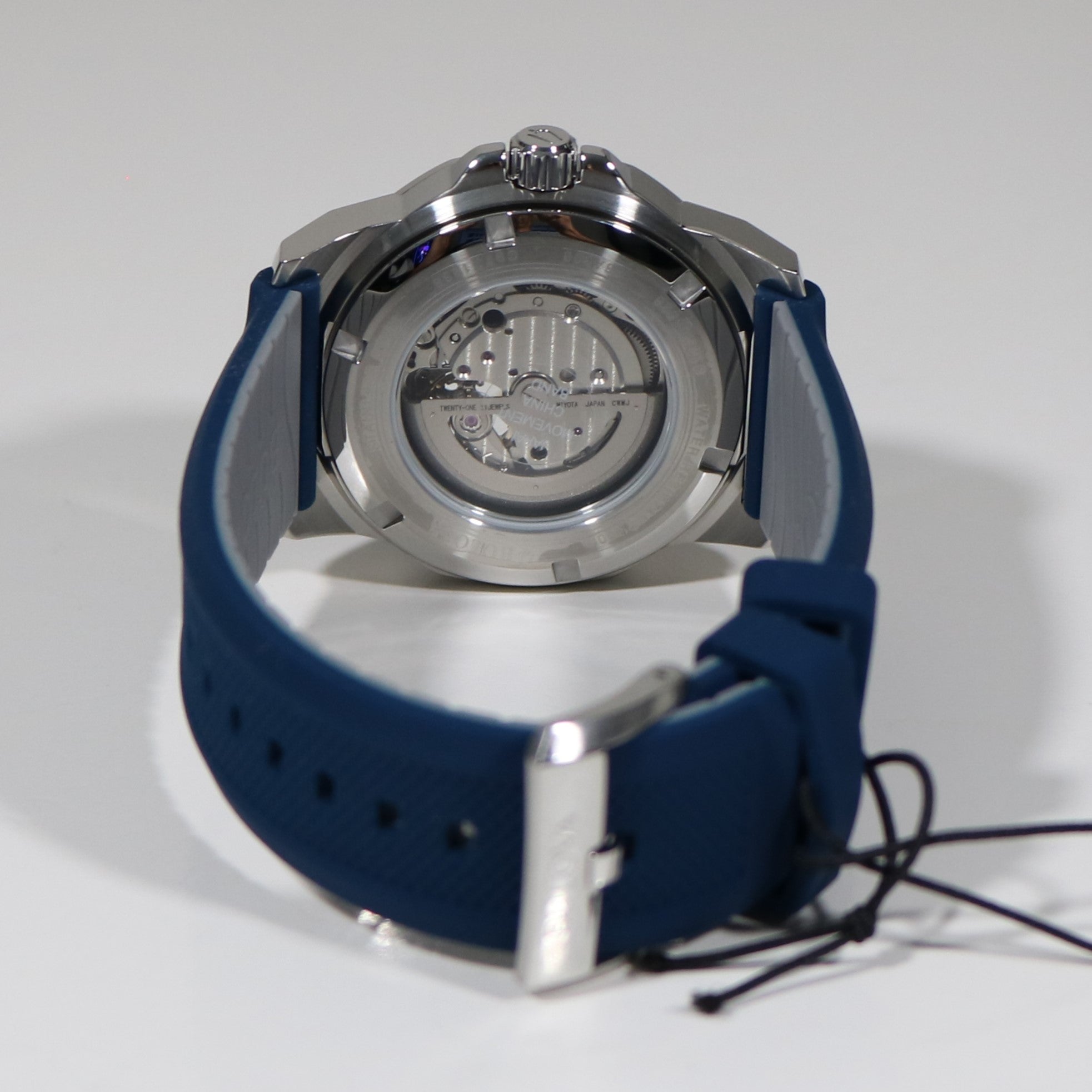 Bulova Marine Star Blue Dial Stainless Steel Rubber Strap Men's Watch 98A303