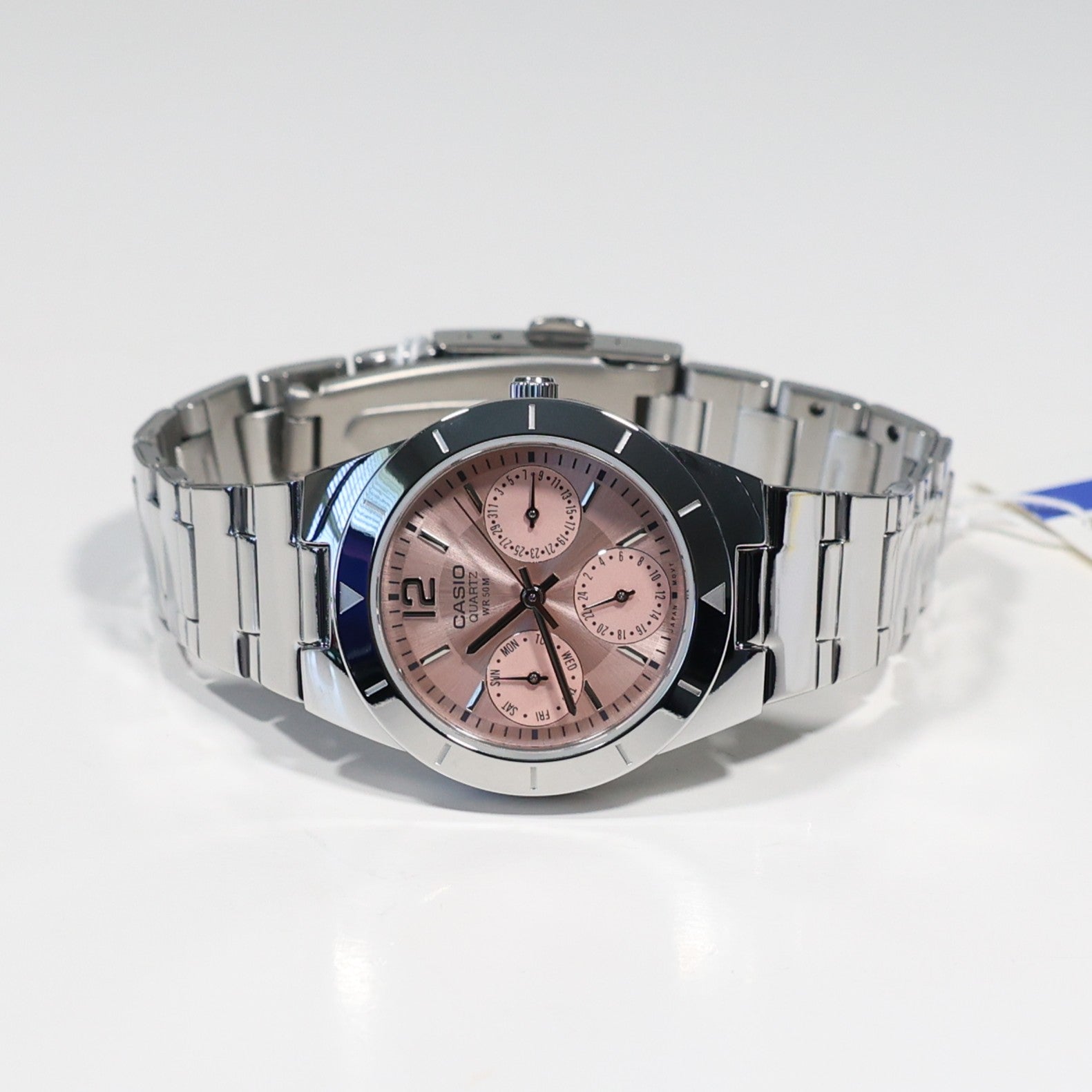 Casio Women's Pink Dial Stainless Steel Watch LTP-2069D-4AVEG