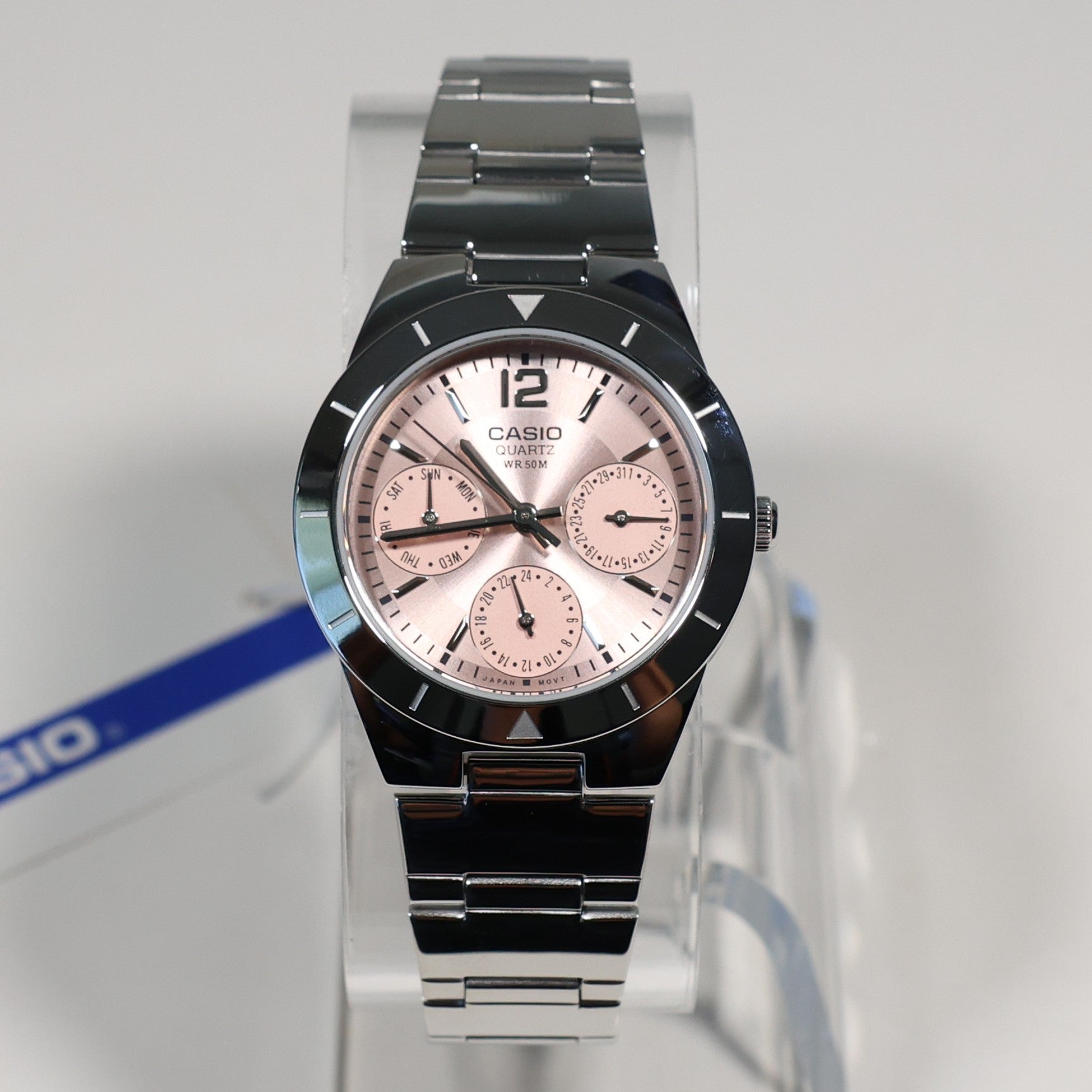 Casio Women's Pink Dial Stainless Steel Watch LTP-2069D-4AVEG