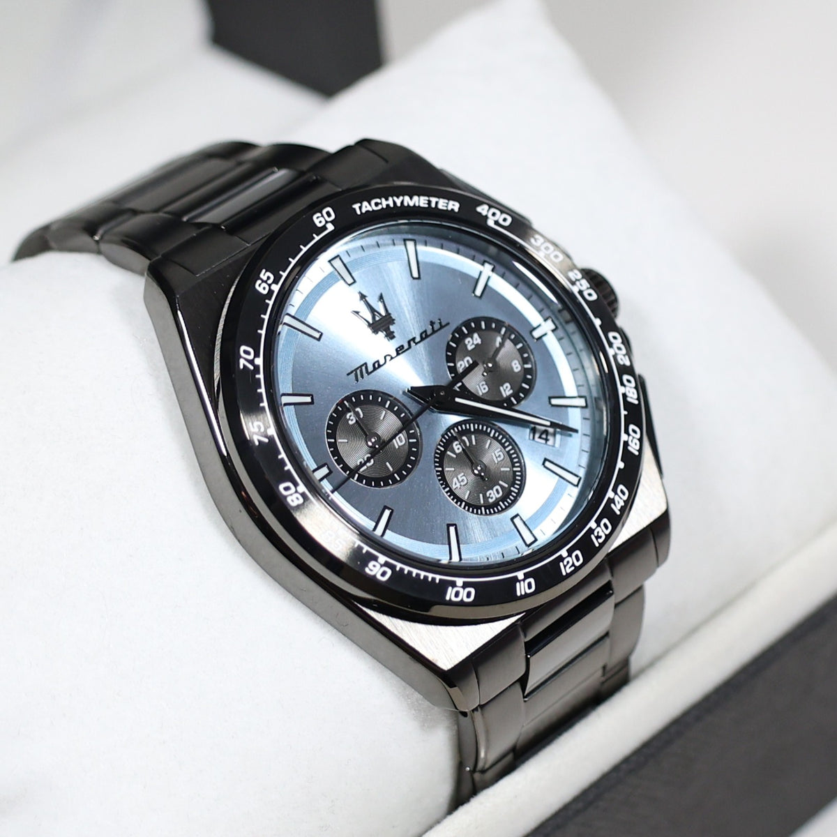 Maserati Velocita Men's Blue Dial Stainless Steel Chronograph Watch R8873652004