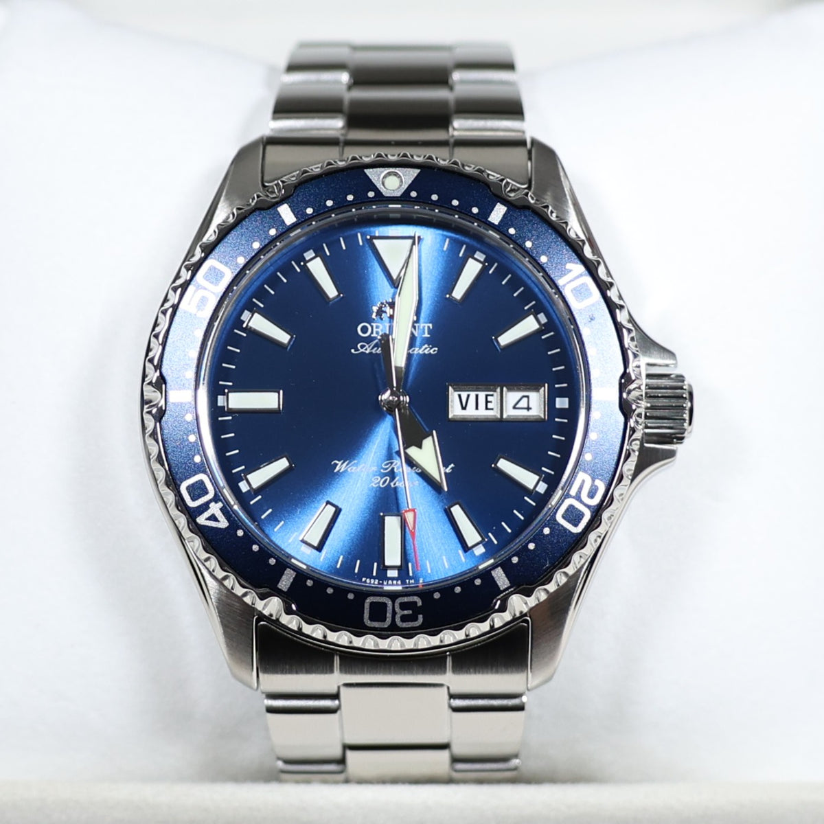 Orient Mako Stainless Steel Blue Dial Diver Men's Watch RA-AA0824L