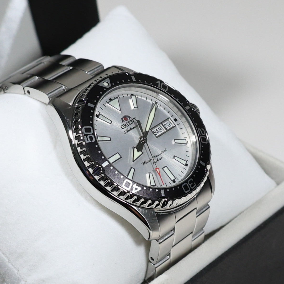 Orient Mako Stainless Steel Silver Dial Diver Men's Watch RA-AA0825S