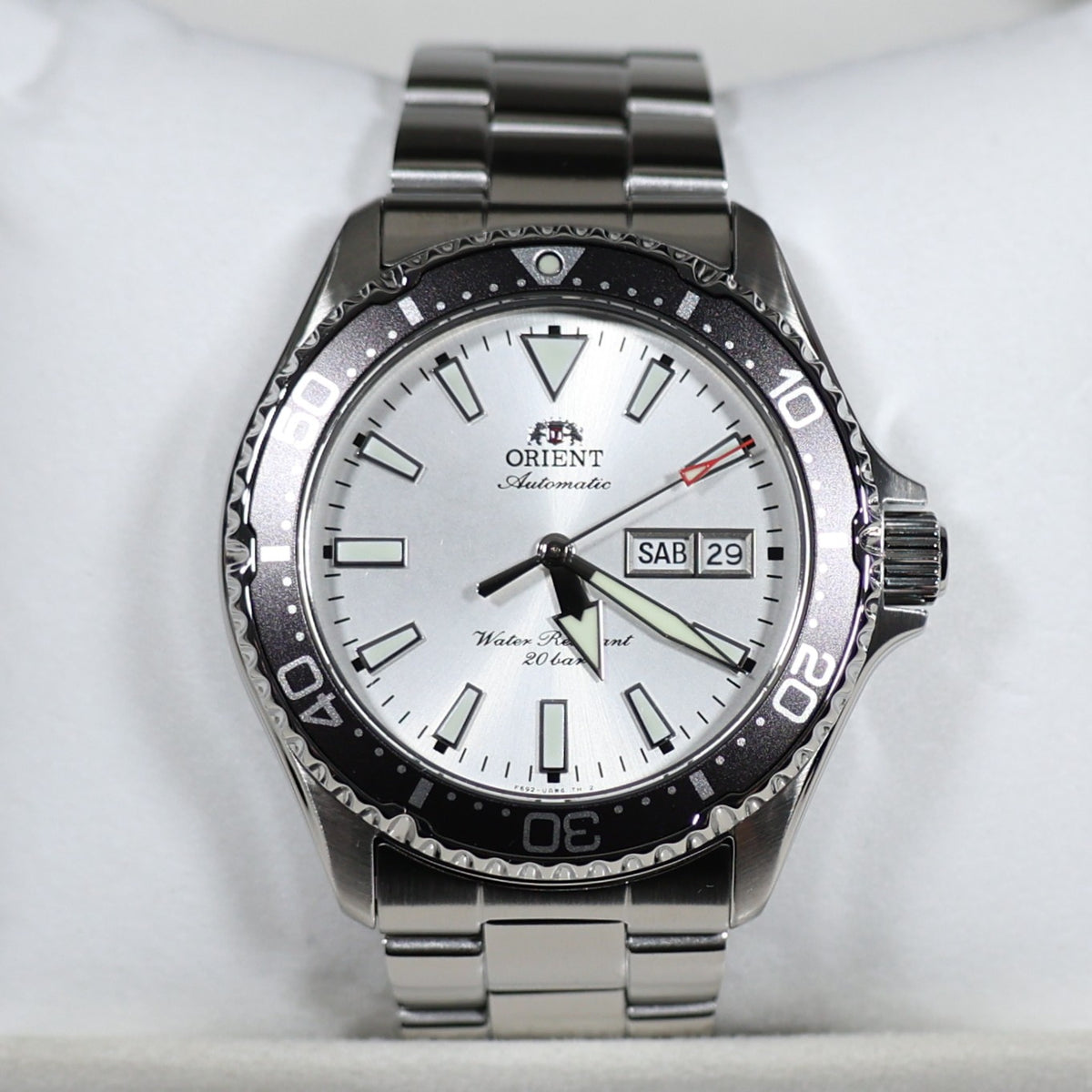Orient Mako Stainless Steel Silver Dial Diver Men's Watch RA-AA0825S