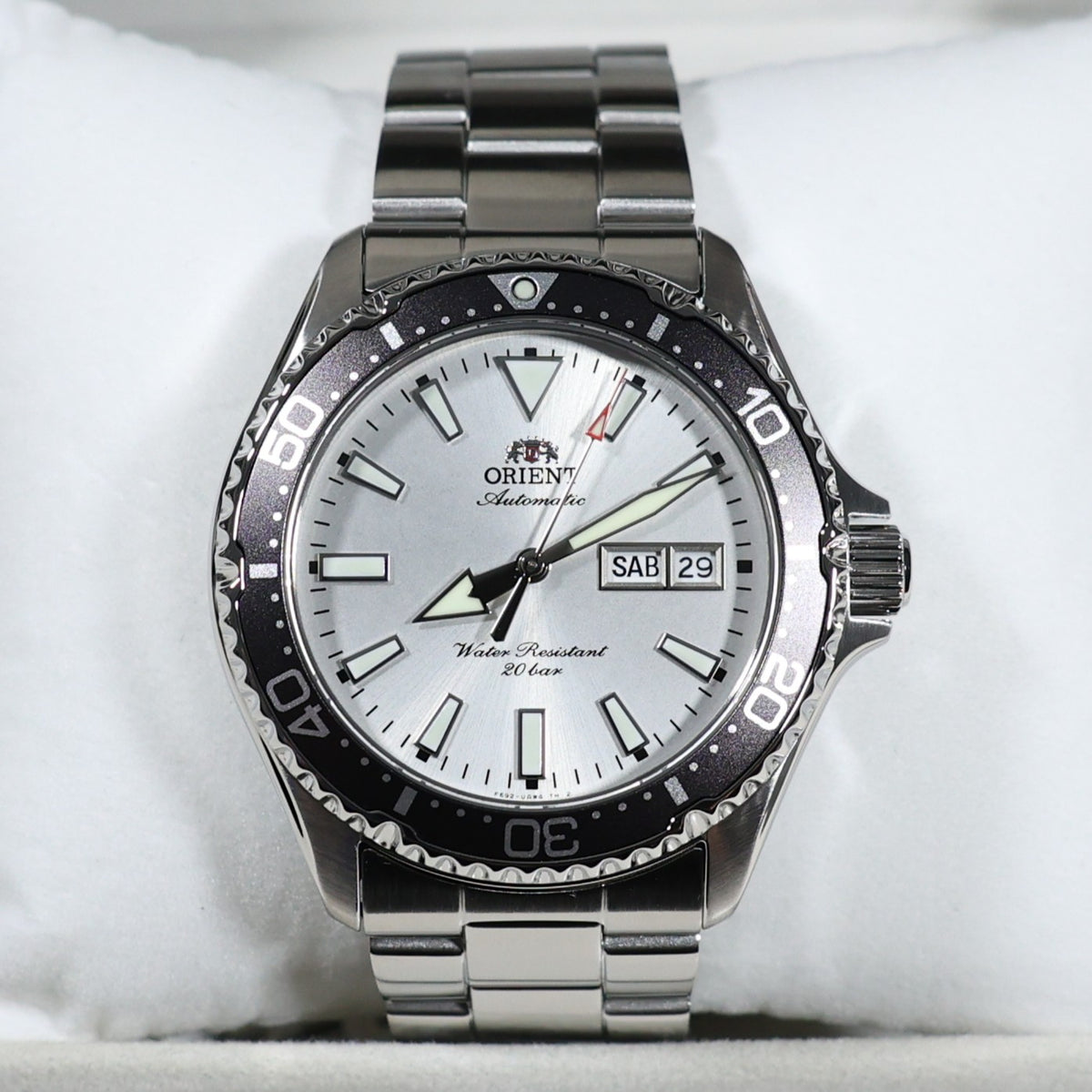 Orient Mako Stainless Steel Silver Dial Diver Men's Watch RA-AA0825S