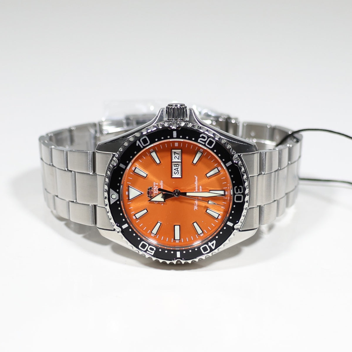 Orient Mako Stainless Steel Orange Dial Diver Men's Watch RA-AA0826Y