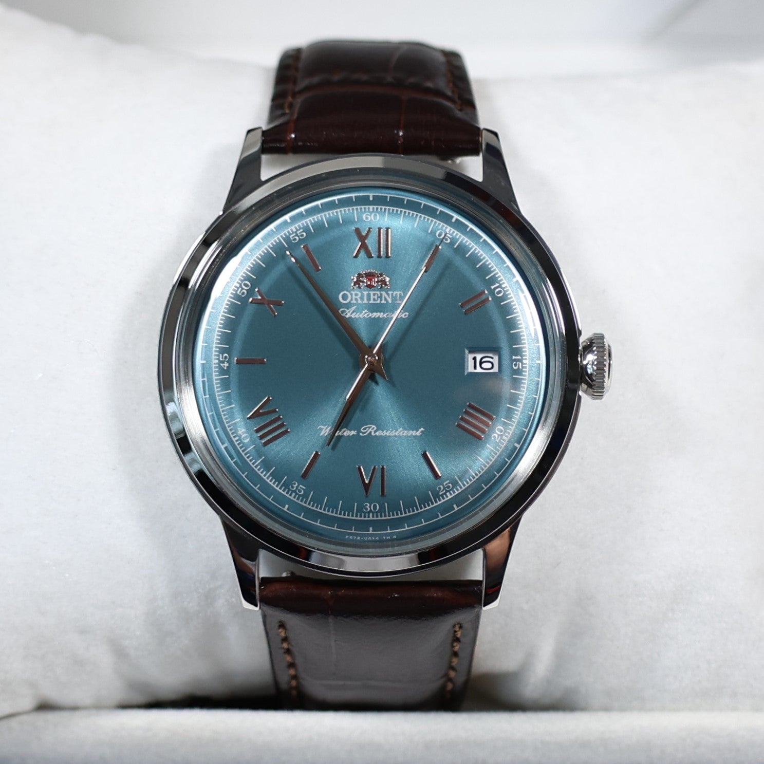 Orient Automatic Green Dial Classic Men's Leather Strap Watch RA-AC0023E