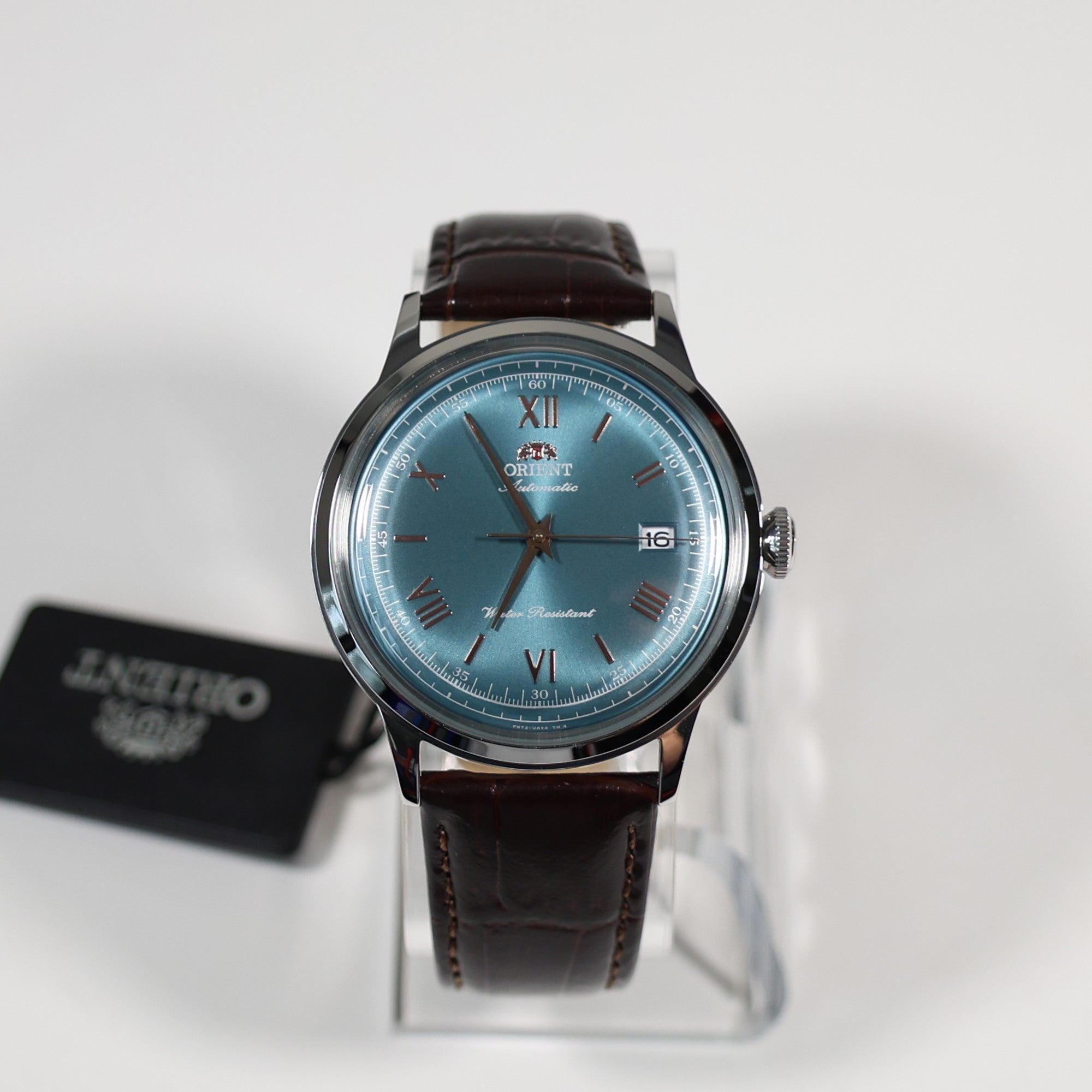 Orient Automatic Green Dial Classic Men's Leather Strap Watch RA-AC0023E