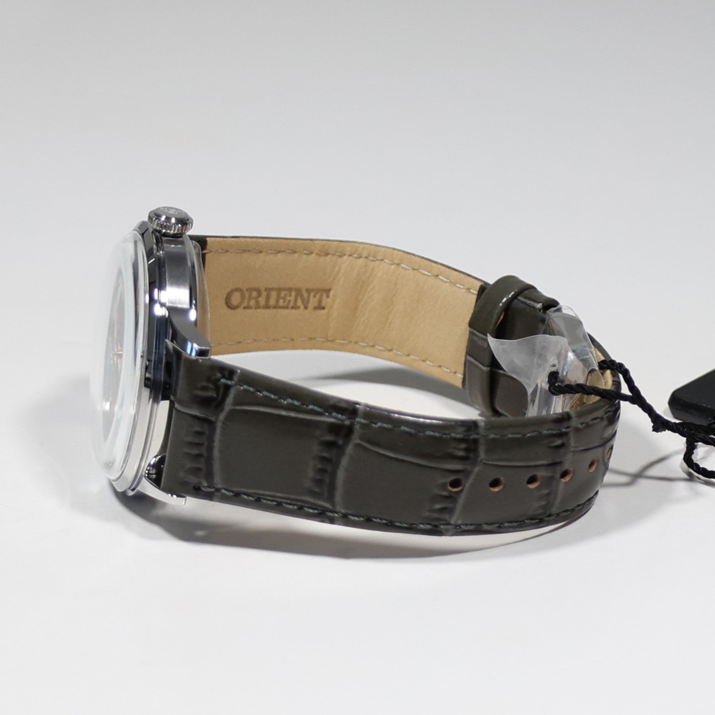 Orient Classic Men's Beige Dial Grey Leather Strap Watch RA-AC0025N