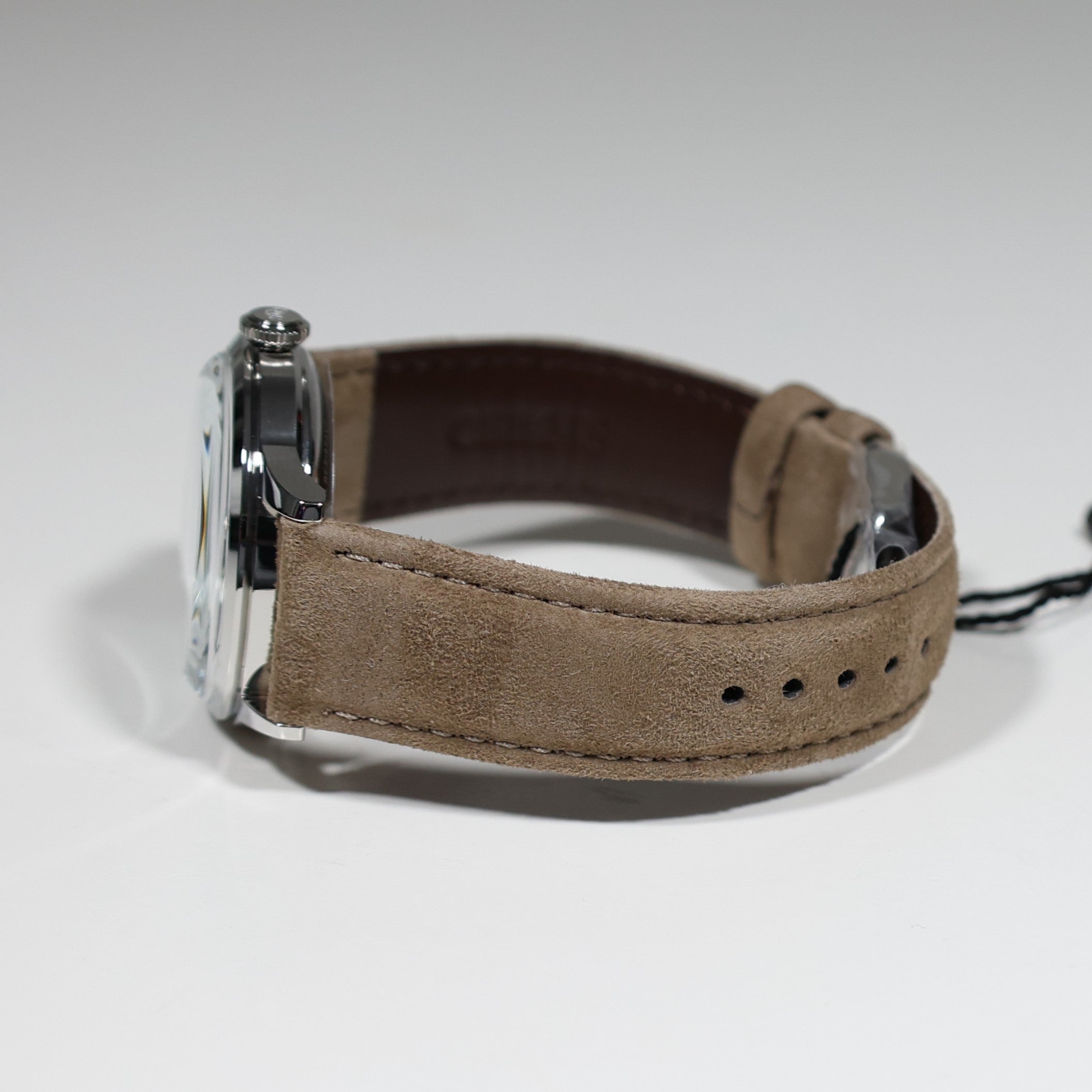 Orient Bambino Blue Dial Beige Leather Strap Men's Classic Watch RA-AC0M12L30B