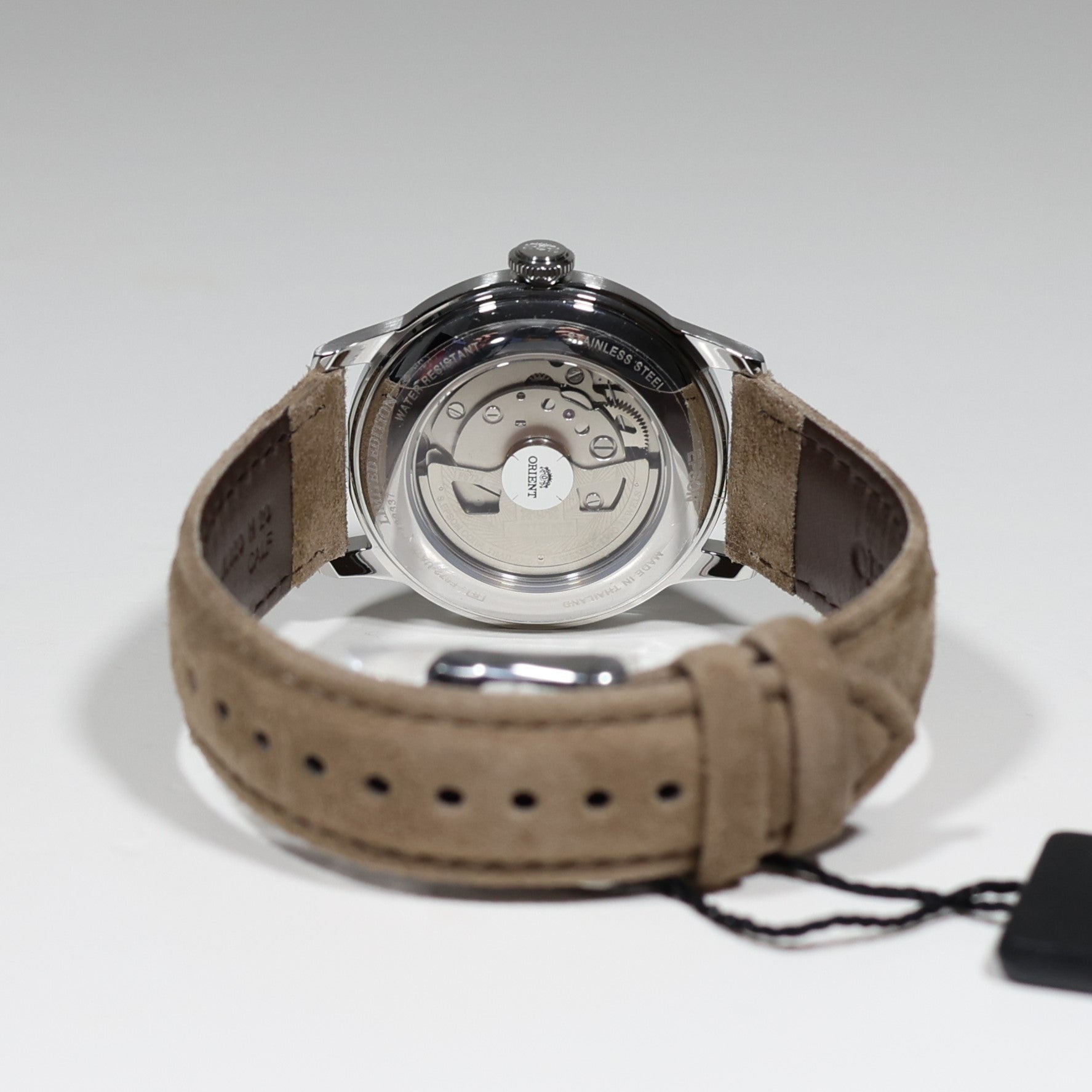 Orient Bambino Blue Dial Beige Leather Strap Men's Classic Watch RA-AC0M12L30B