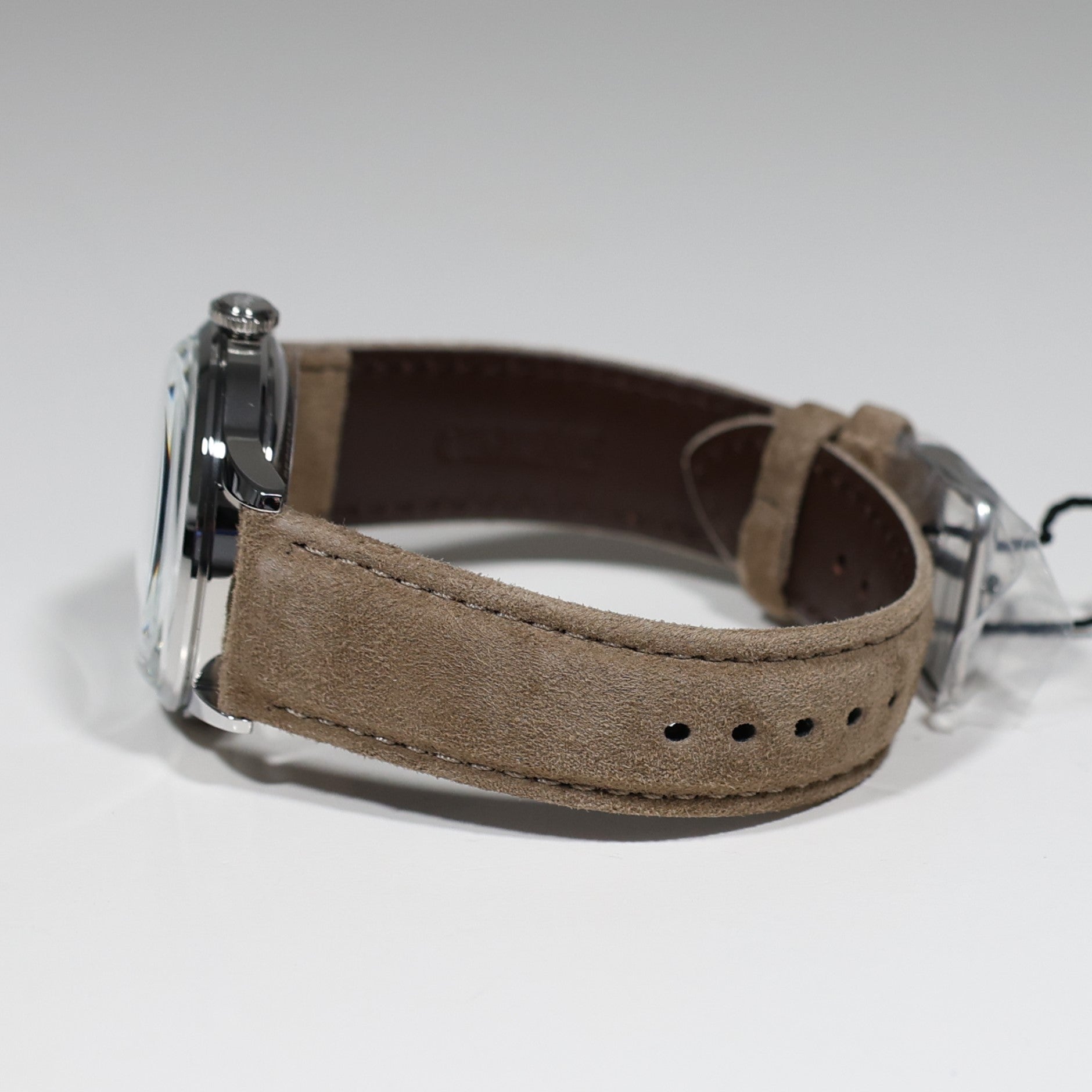 Orient Bambino Gray Dial Beige Leather Strap Men's Classic Watch RA-AC0M13N30B