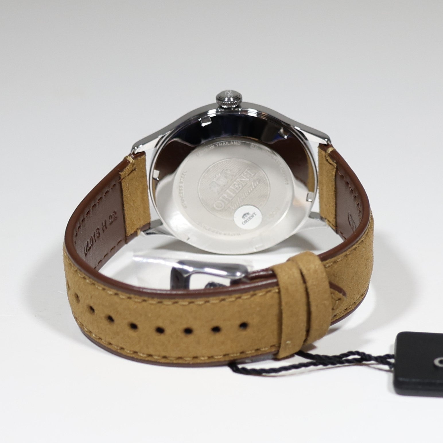 Orient Bambino Green Dial Brown Leather Strap Men's Classic Watch RA-AC0P01E