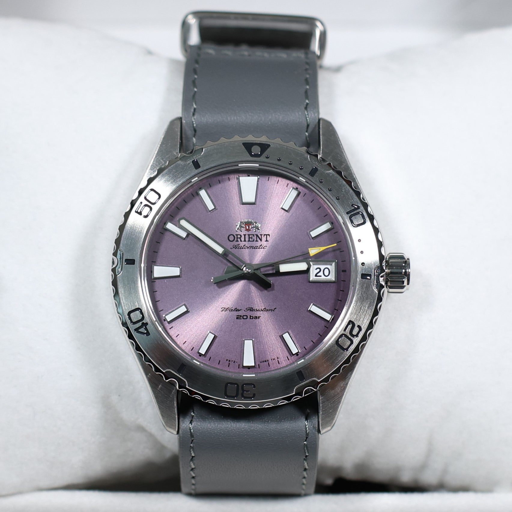 Orient Mako Automatic Stainless Steel Purple Dial Men's Sports Watch RA-AC0Q07V