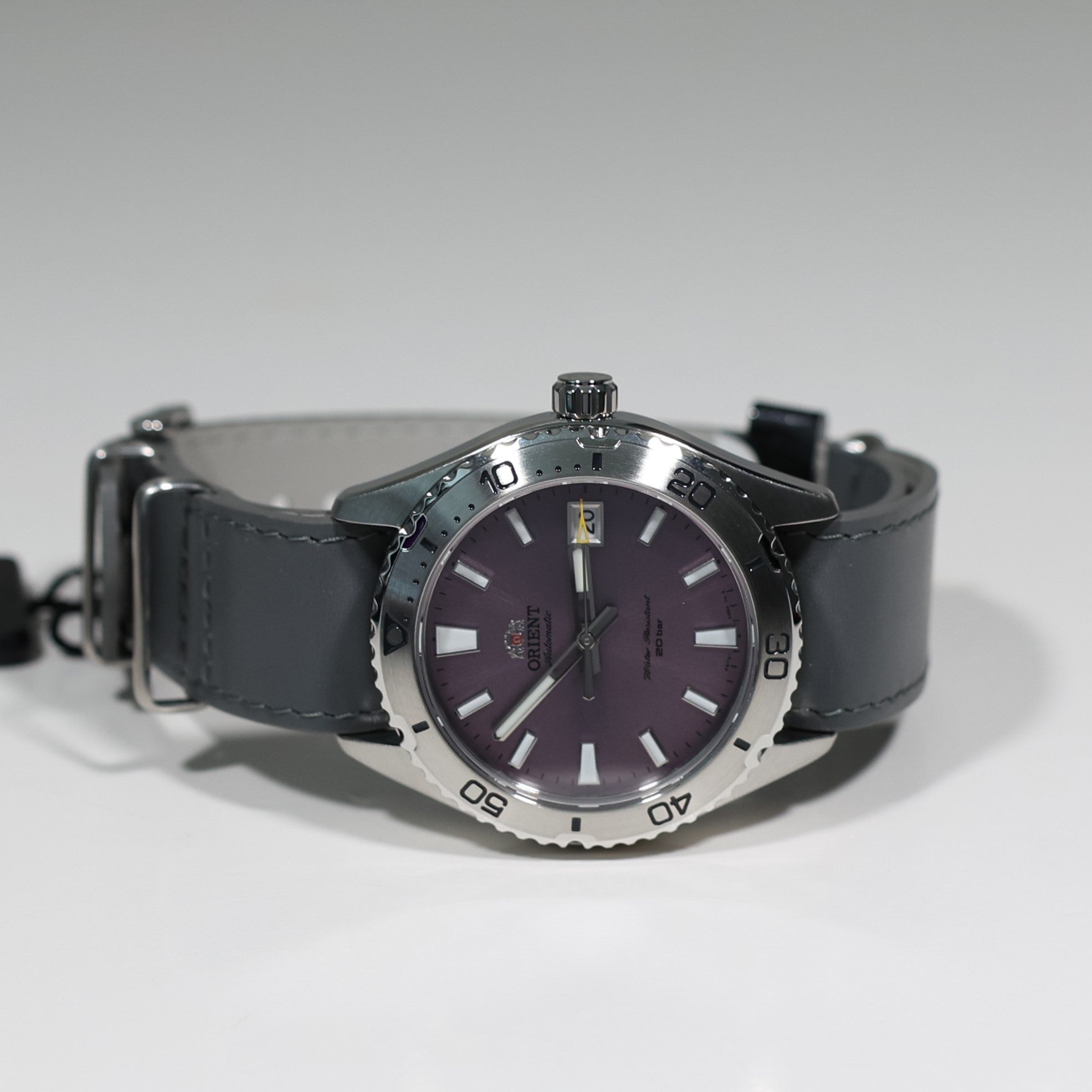 Orient Mako Automatic Stainless Steel Purple Dial Men's Sports Watch RA-AC0Q07V