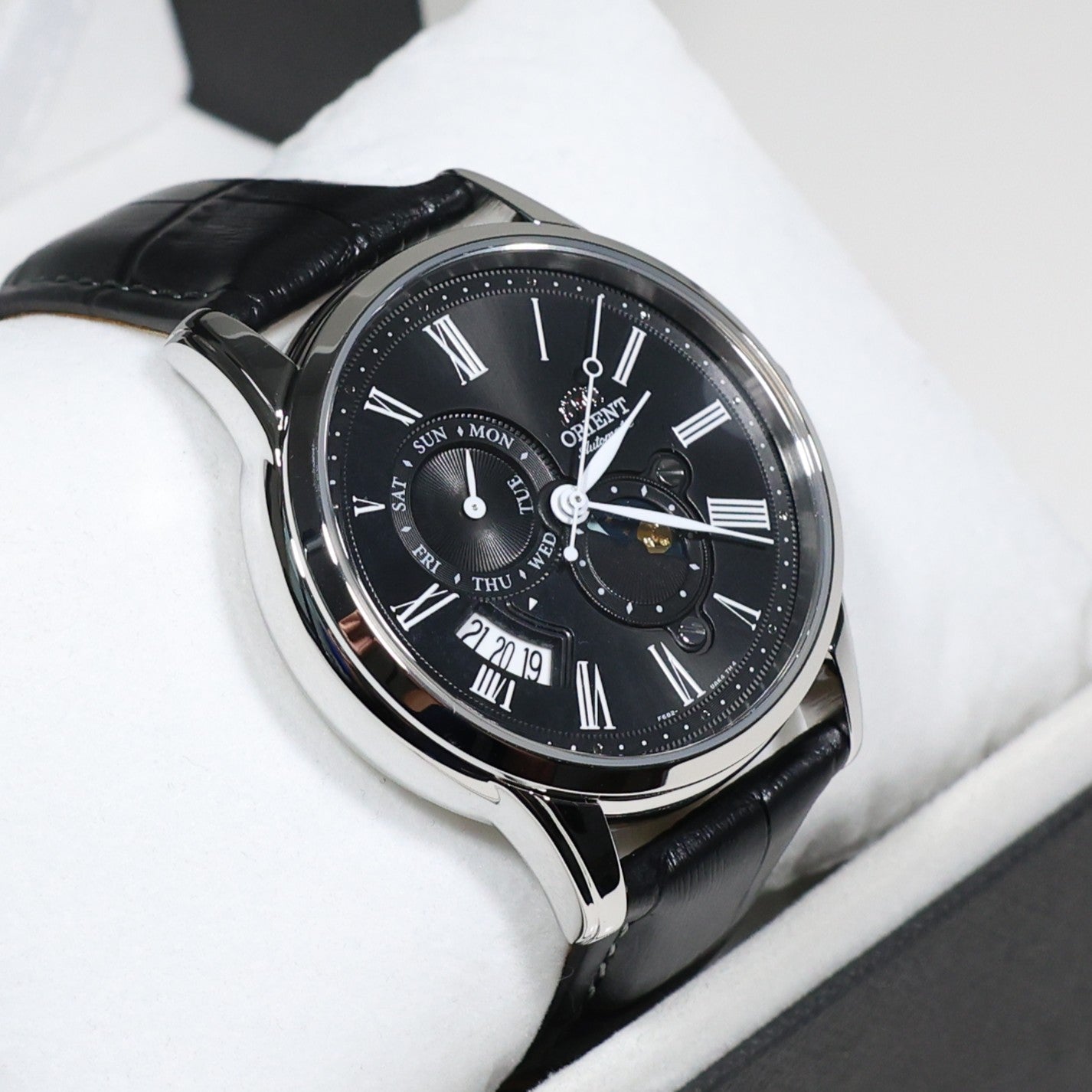 Orient Sun And Moon Black Dial Automatic Men's Watch RA-AK0010B30B