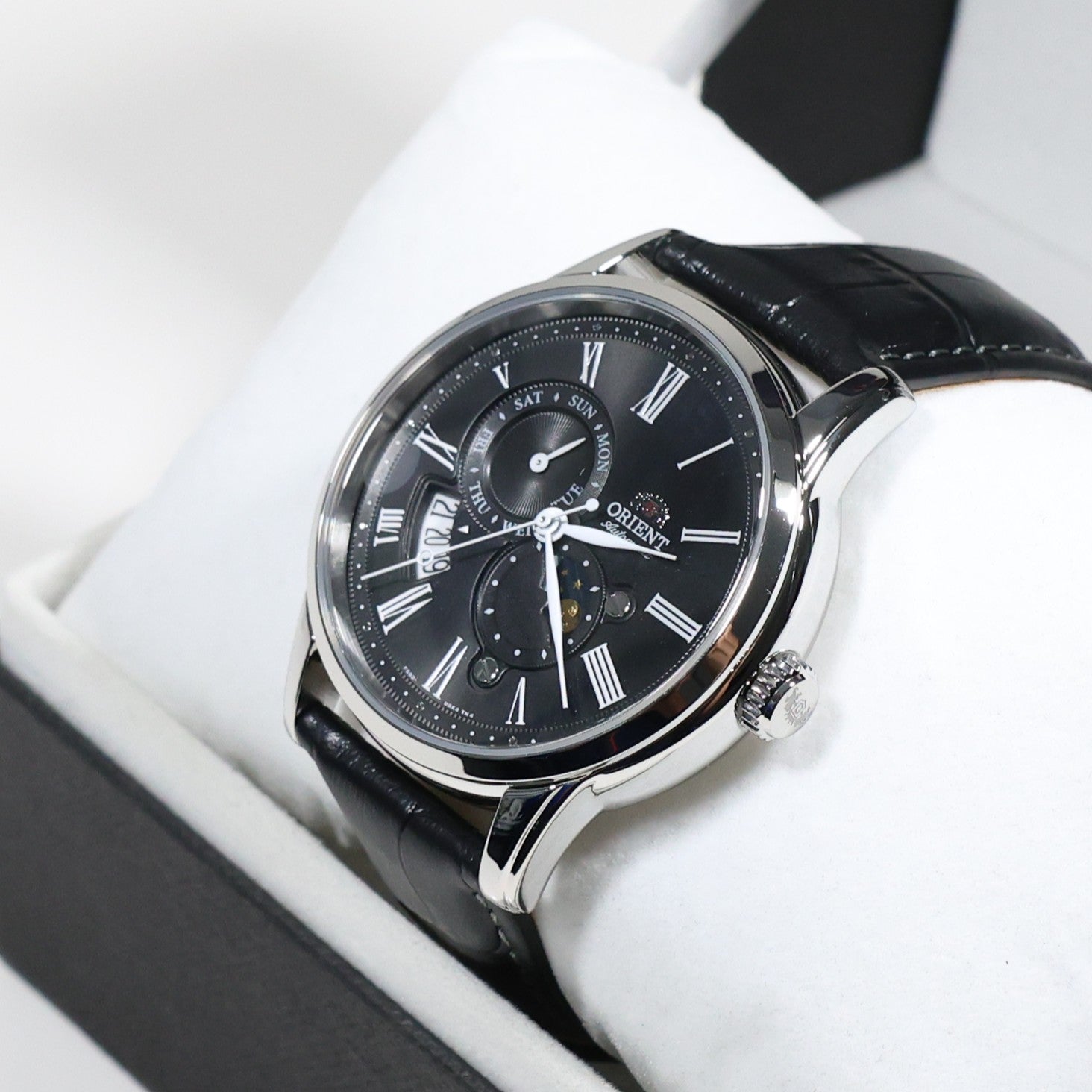 Orient Sun And Moon Black Dial Automatic Men's Watch RA-AK0010B30B