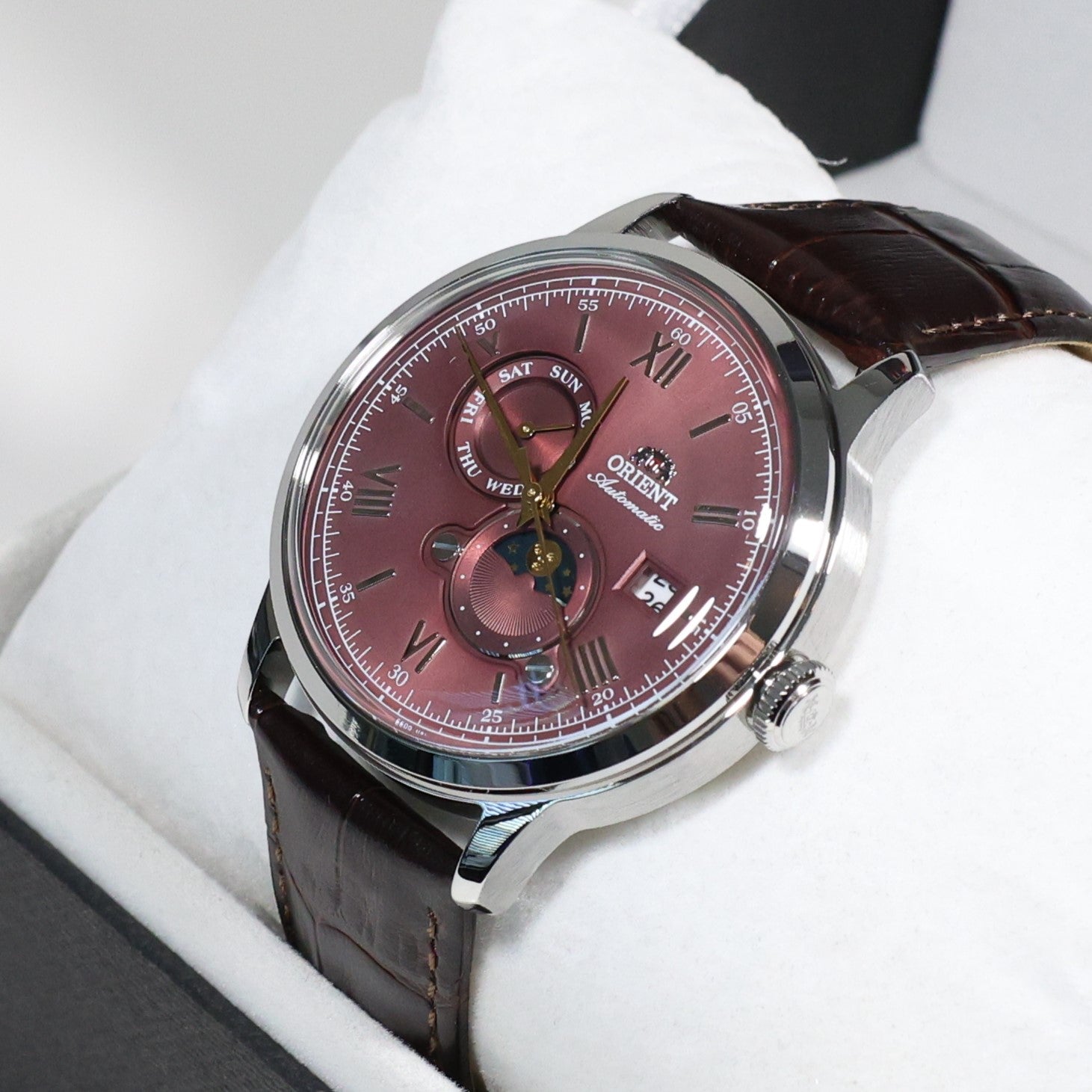 Orient Automatic Sun and Moon Red Dial Men's Watch RA-AK0807R