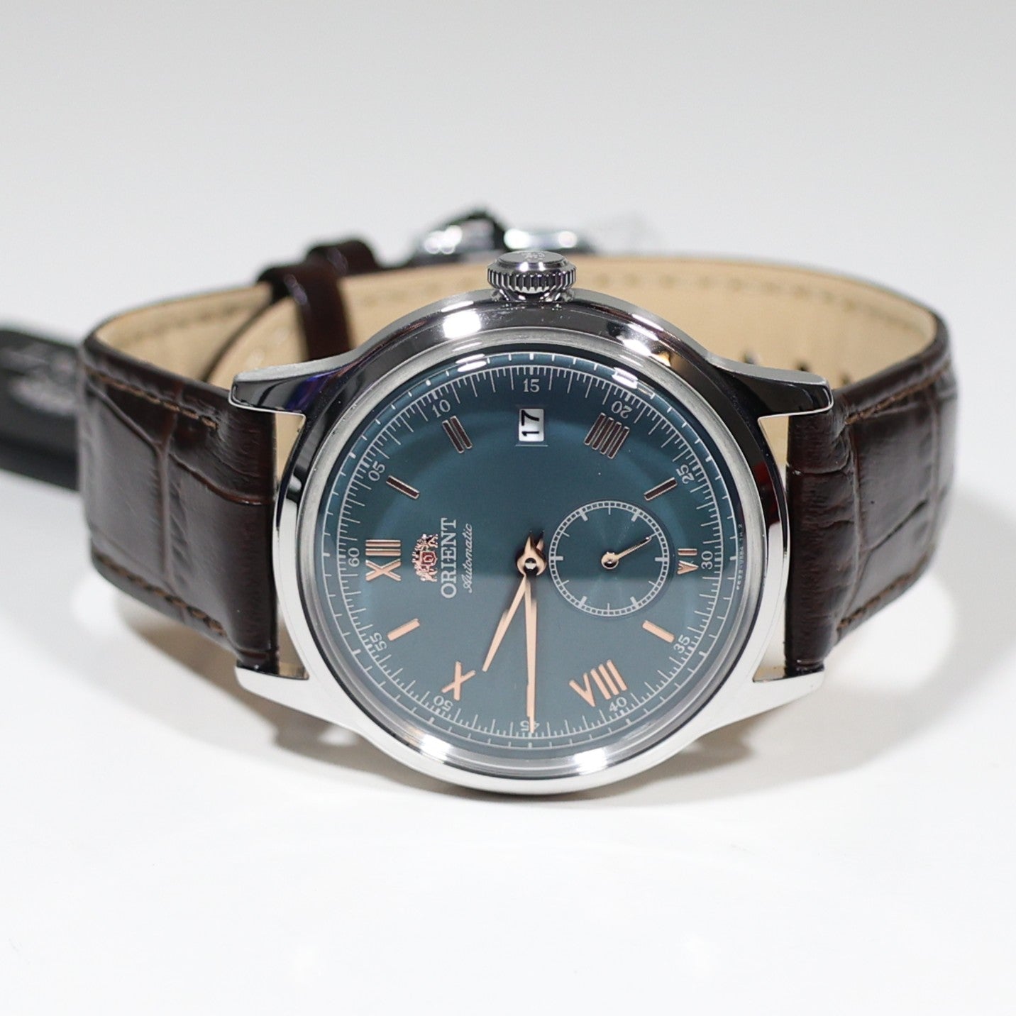 Orient Bambino Green Dial Small Seconds Hand Automatic Watch RA-AP0102E30B - Chronobuy