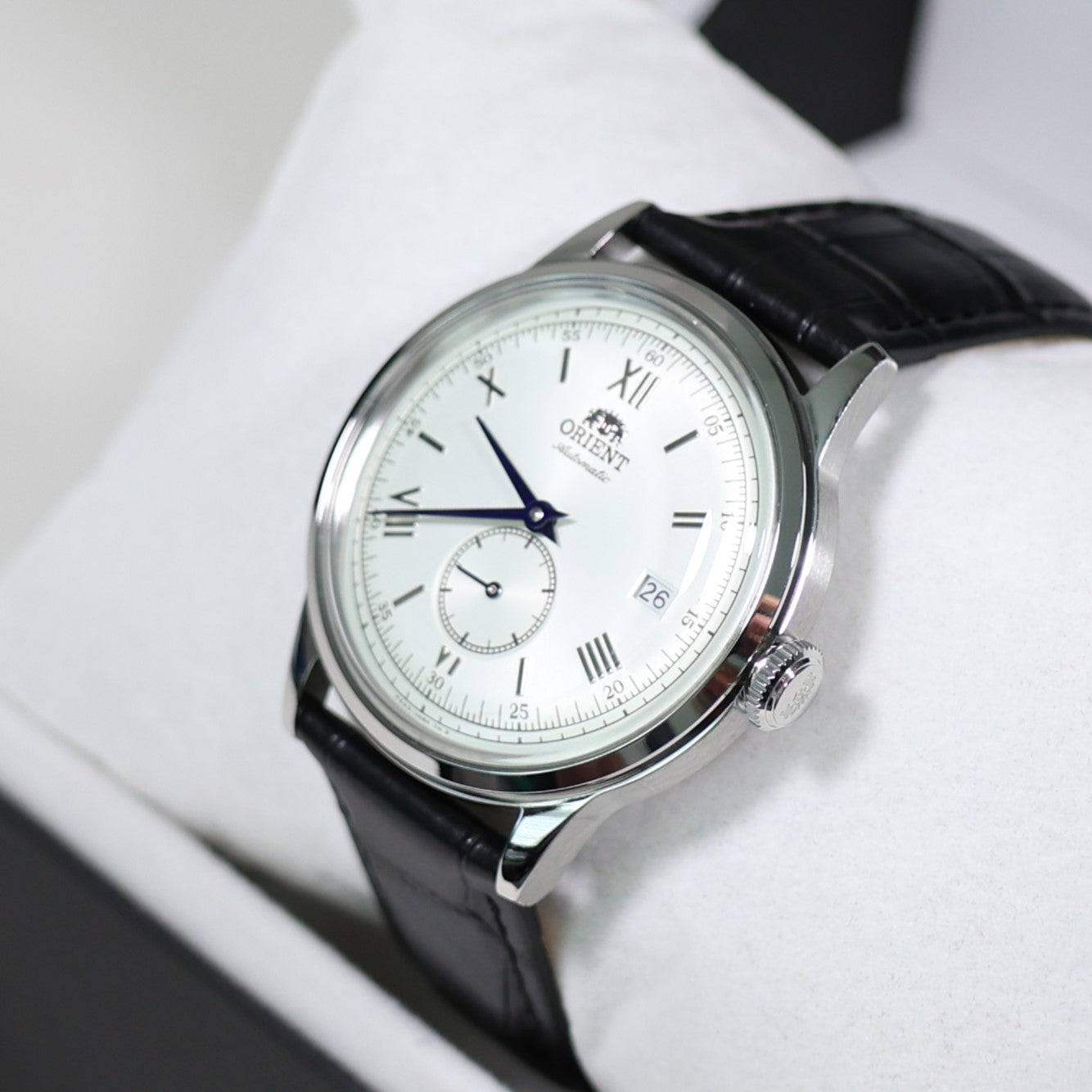 Orient Classic 38mm Silver Dial Seconds Hand Automatic Watch RA-AP0104S