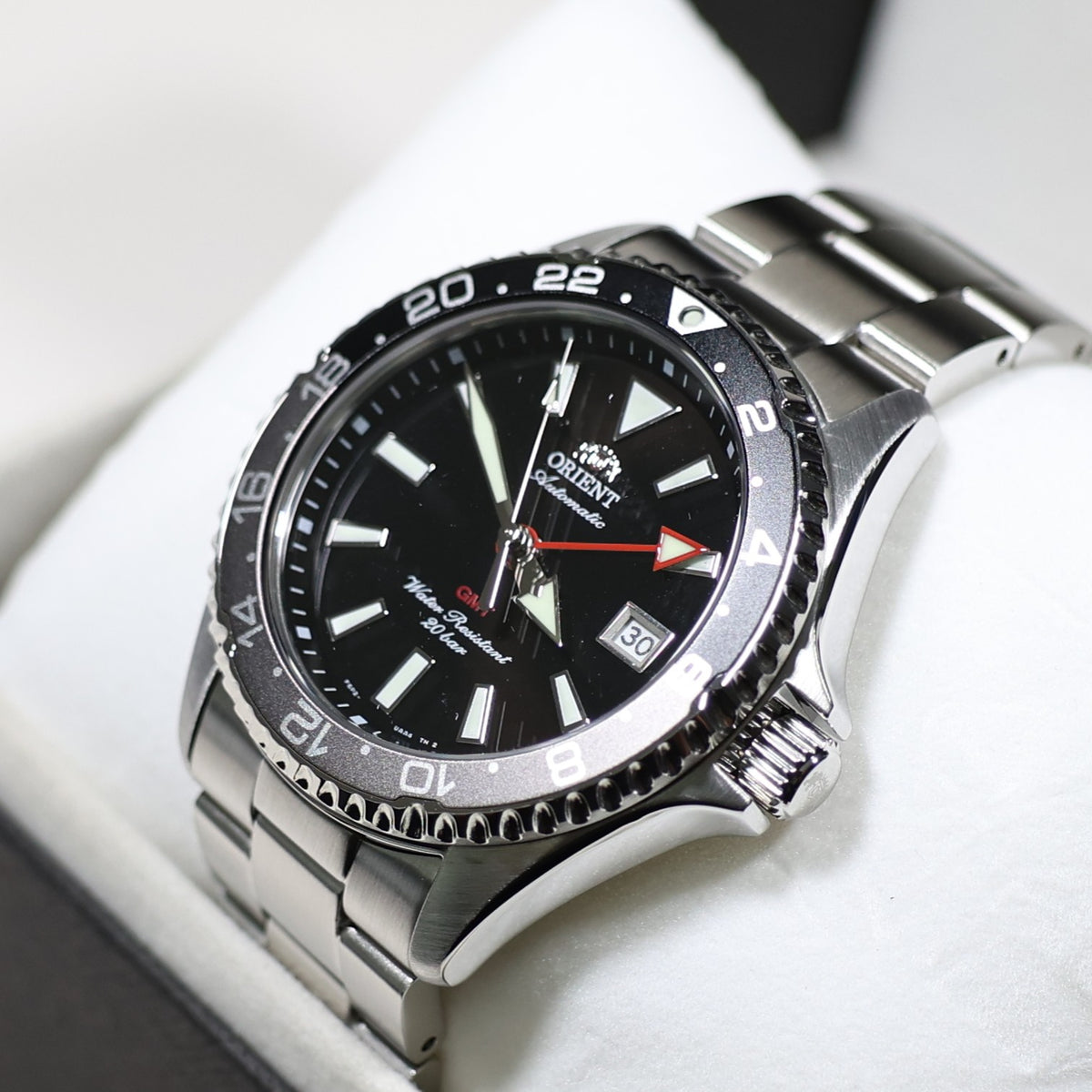 Orient Mako GMT Black Dial Stainless Steel Men's Watch RA-BC0001B - Chronobuy