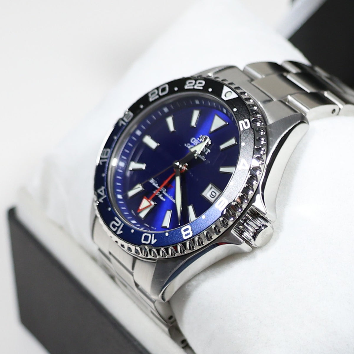 Orient Mako GMT Blue Dial Stainless Steel Men's Watch RA-BC0003L