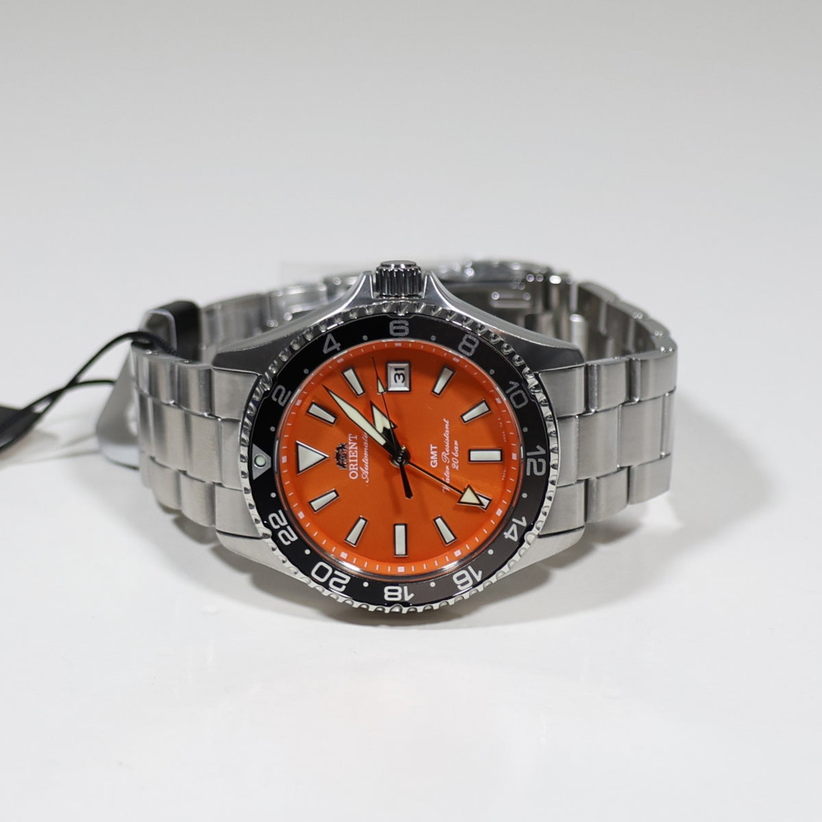 Orient Mako GMT Orange Dial Stainless Steel Men's Watch RA-BC0004Y - Chronobuy