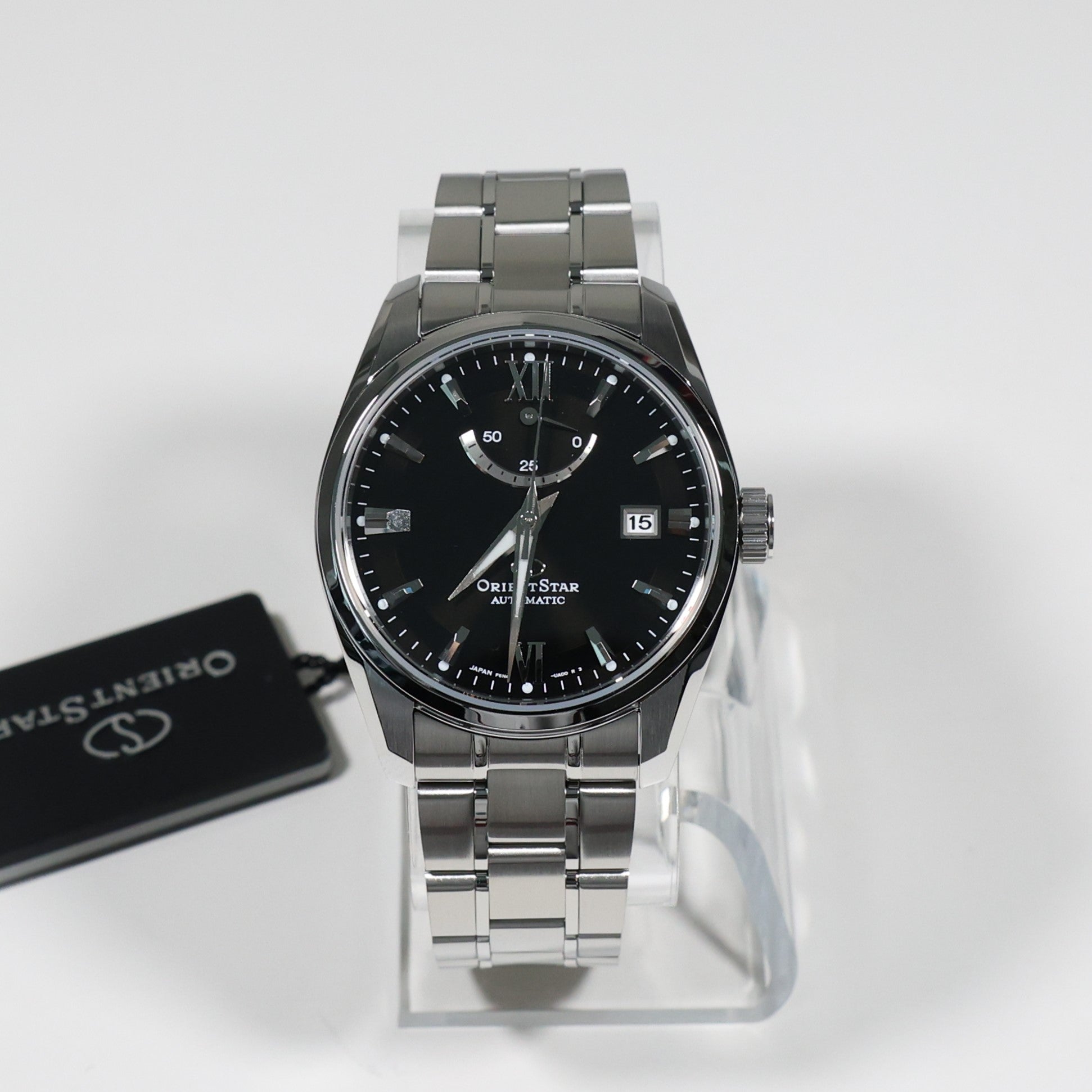 Orient Star Automatic Black Dial Stainless Steel Men's Watch RE-AU0004B00B