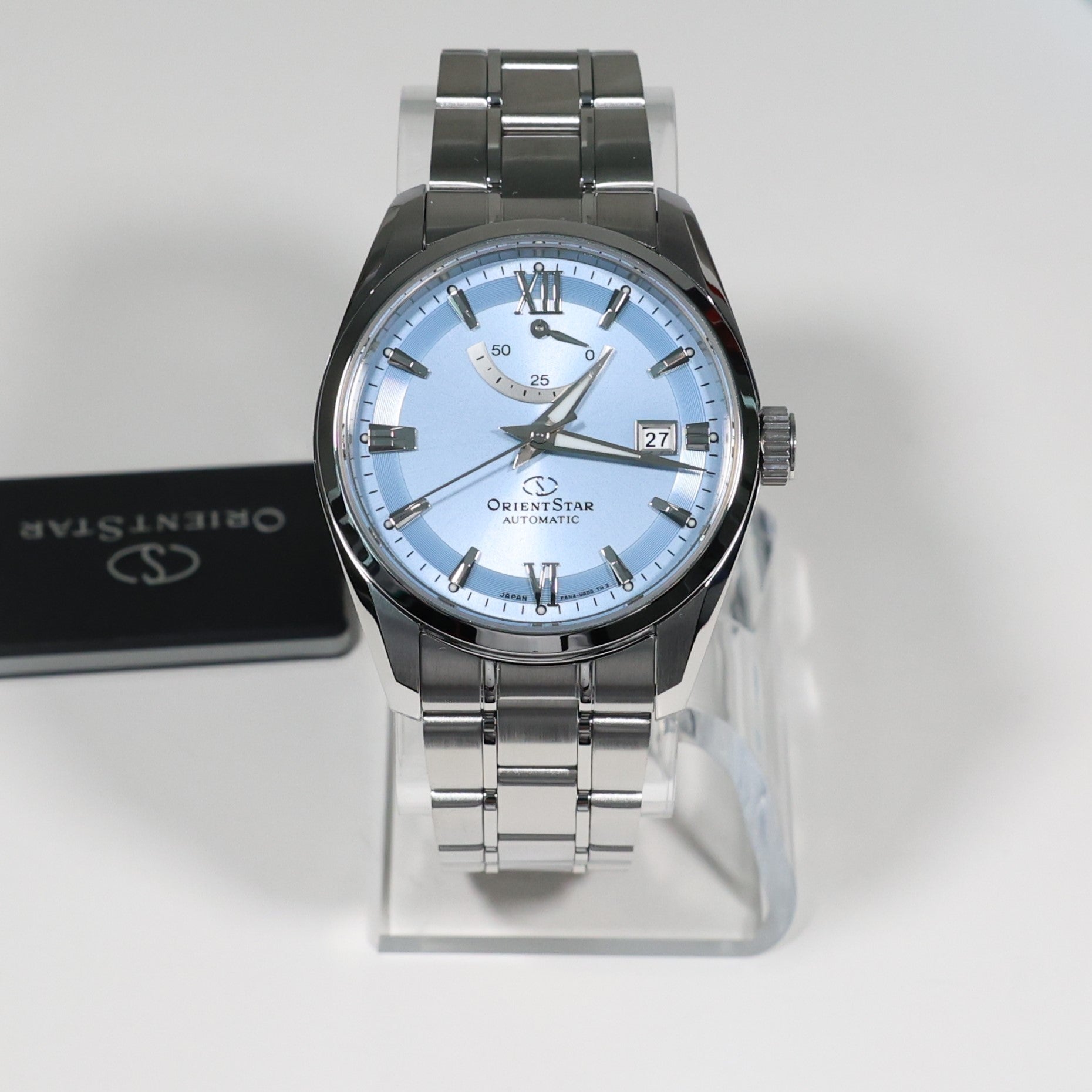 Orient Star Automatic Blue Dial Stainless Steel Mens Watch RE-AU0109L