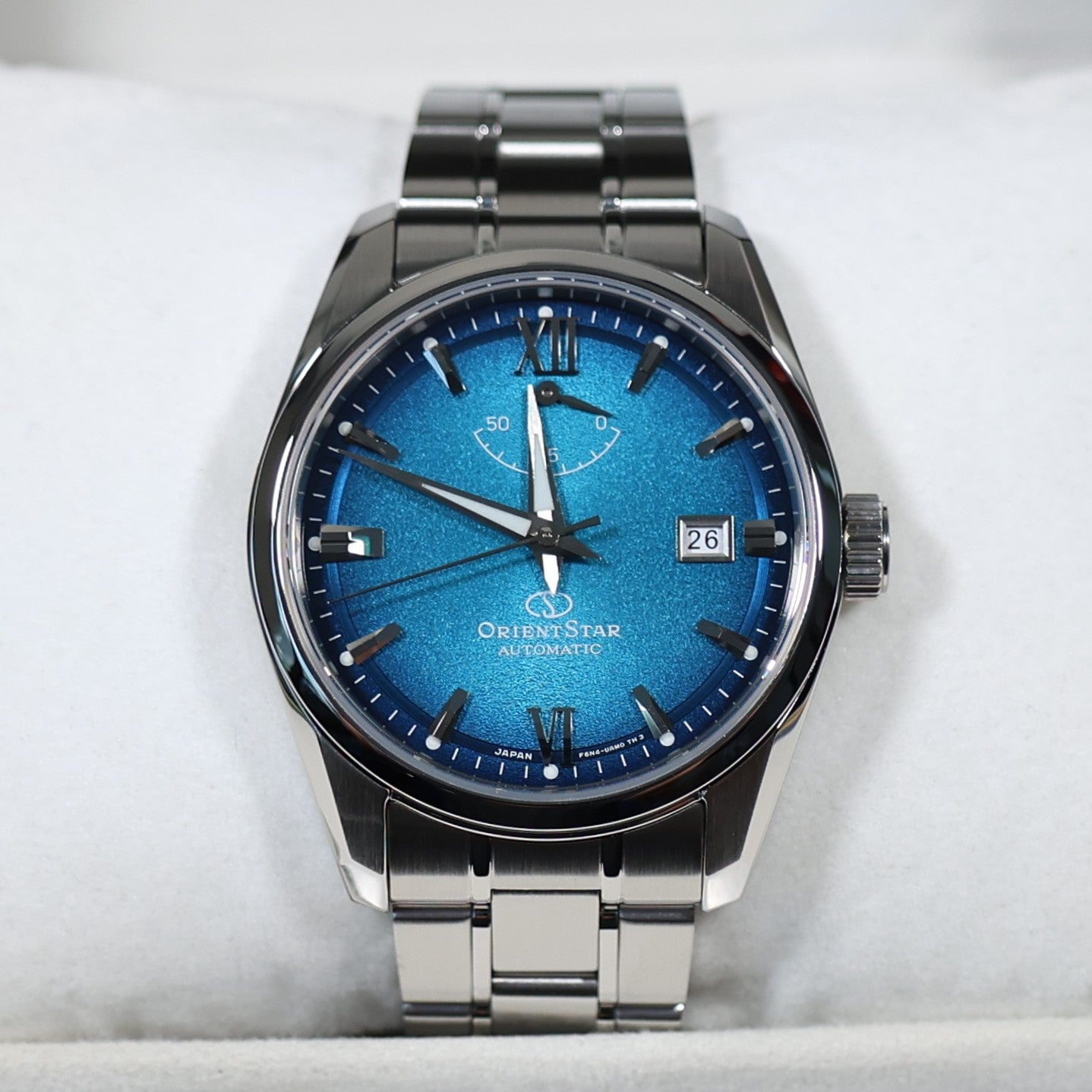 Orient Star 75TH Anniversary Teal Blue Dial Men's Watch RE-AU0114E