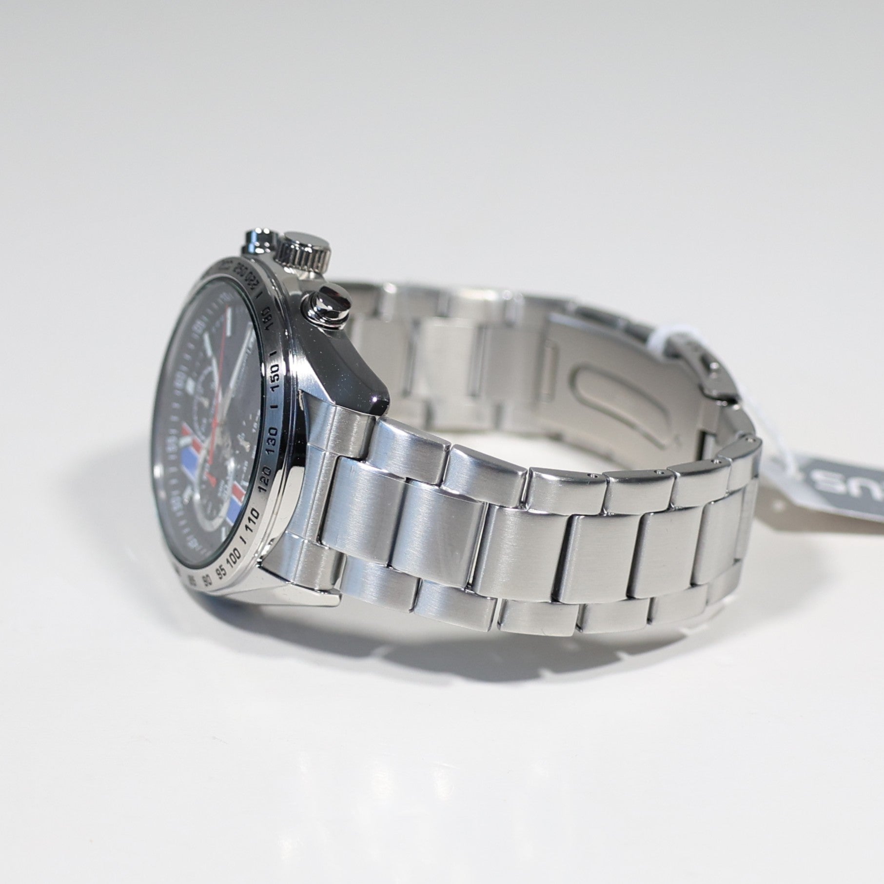 Lorus Stainless Steel Blue Dial Chronograph Men's Sports Watch RM393JX9