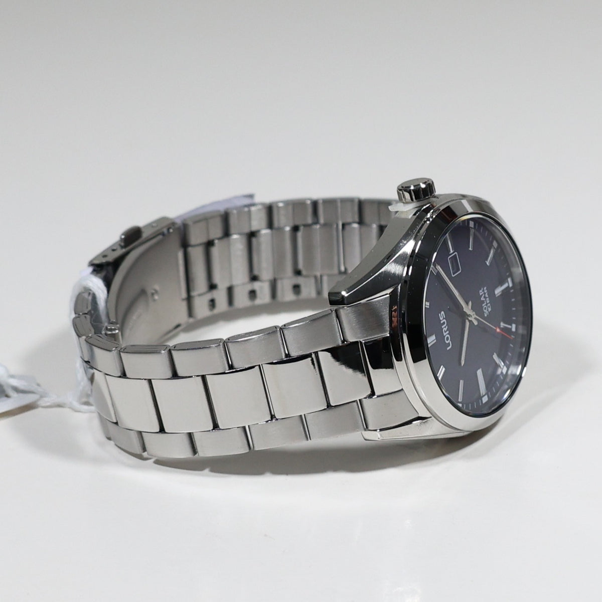Lorus Stainless Steel Men's Blue Dial Solar Dress Watch RX329AX9 - Chronobuy
