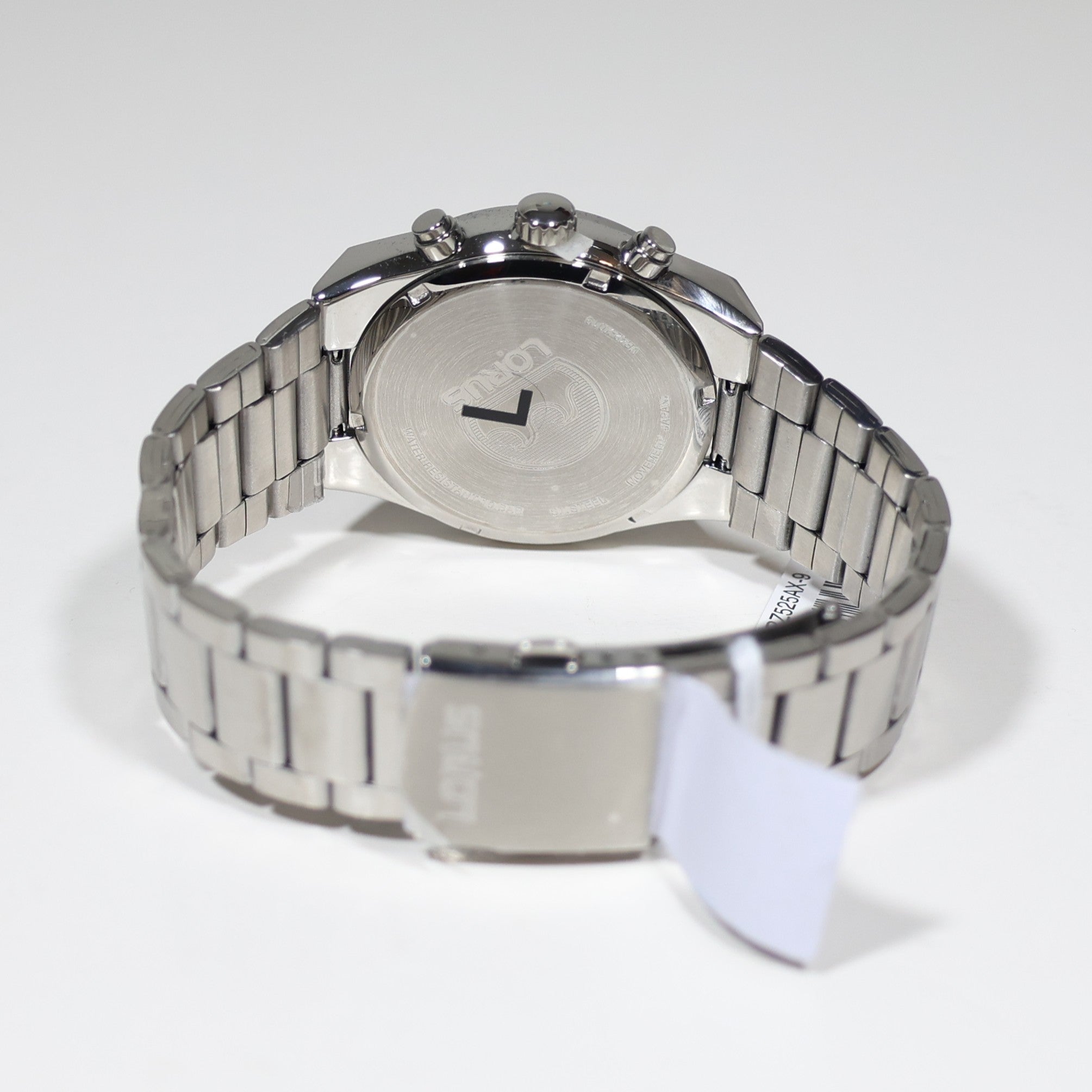 Lorus Stainless Steel Solar Blue Dial Chronograph Men's Watch RZ525AX9