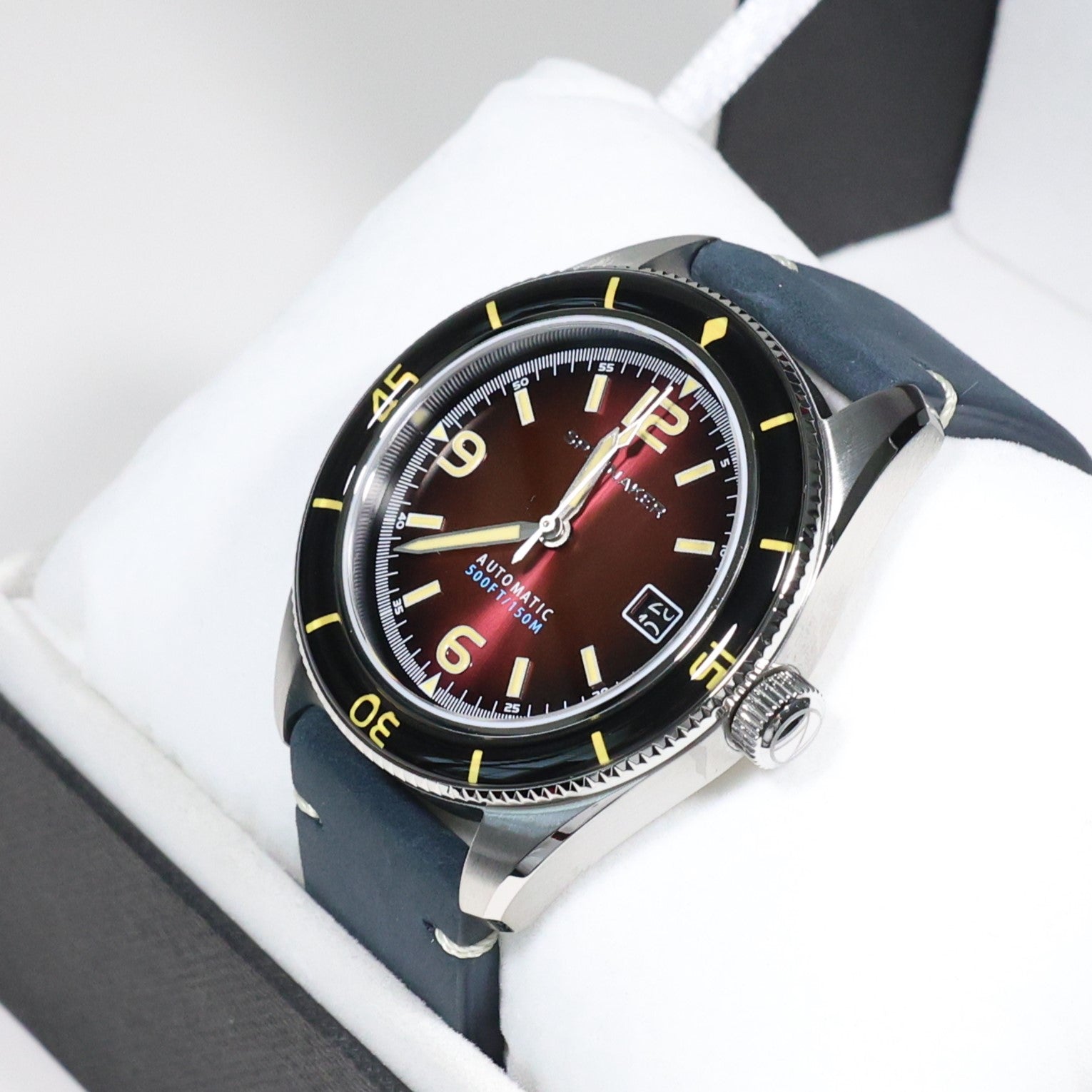 Spinnaker Fleuss Automatic Red Dial Stainless Steel Case Men's Watch SP-5055-07