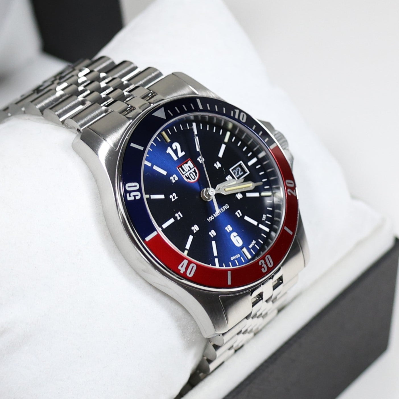 Luminox Sport Timer Blue and Red Bezel Blue Dial Men's Stainless Steel Watch XS.0914