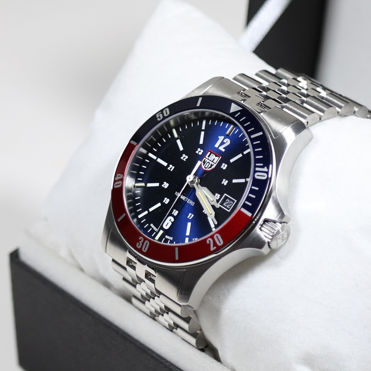 Luminox Sport Timer Blue and Red Bezel Blue Dial Men's Stainless Steel Watch XS.0914