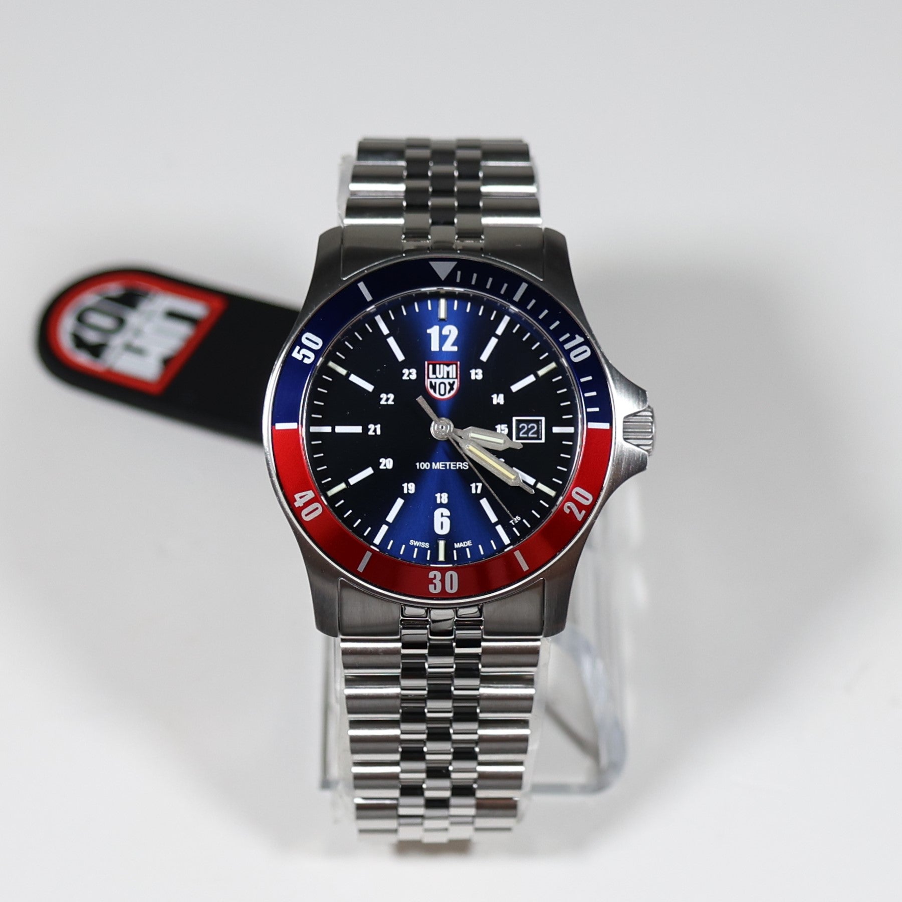 Luminox Sport Timer Blue and Red Bezel Blue Dial Men's Stainless Steel Watch XS.0914