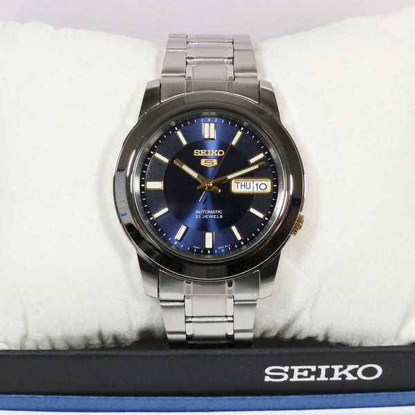 Meddele Final Tak for din hjælp Seiko 5 Blue Dial Automatic Stainless Steel Men's Watch SNKK11K1 – Chronobuy